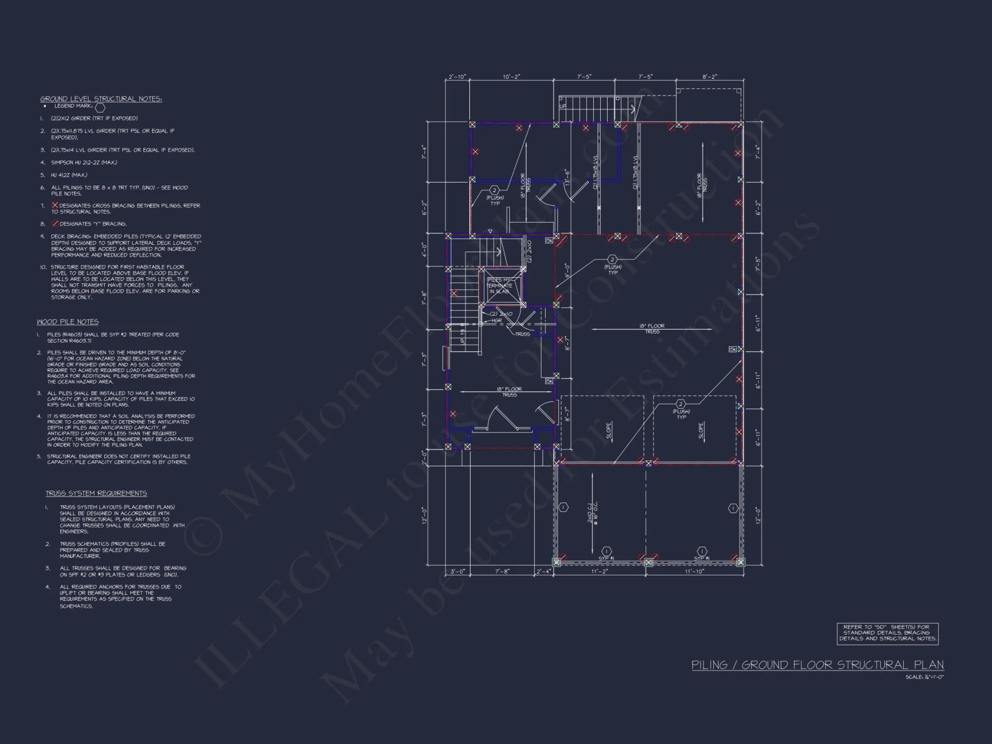 Beautiful house Plan With Coastal Design and CAD Blueprints