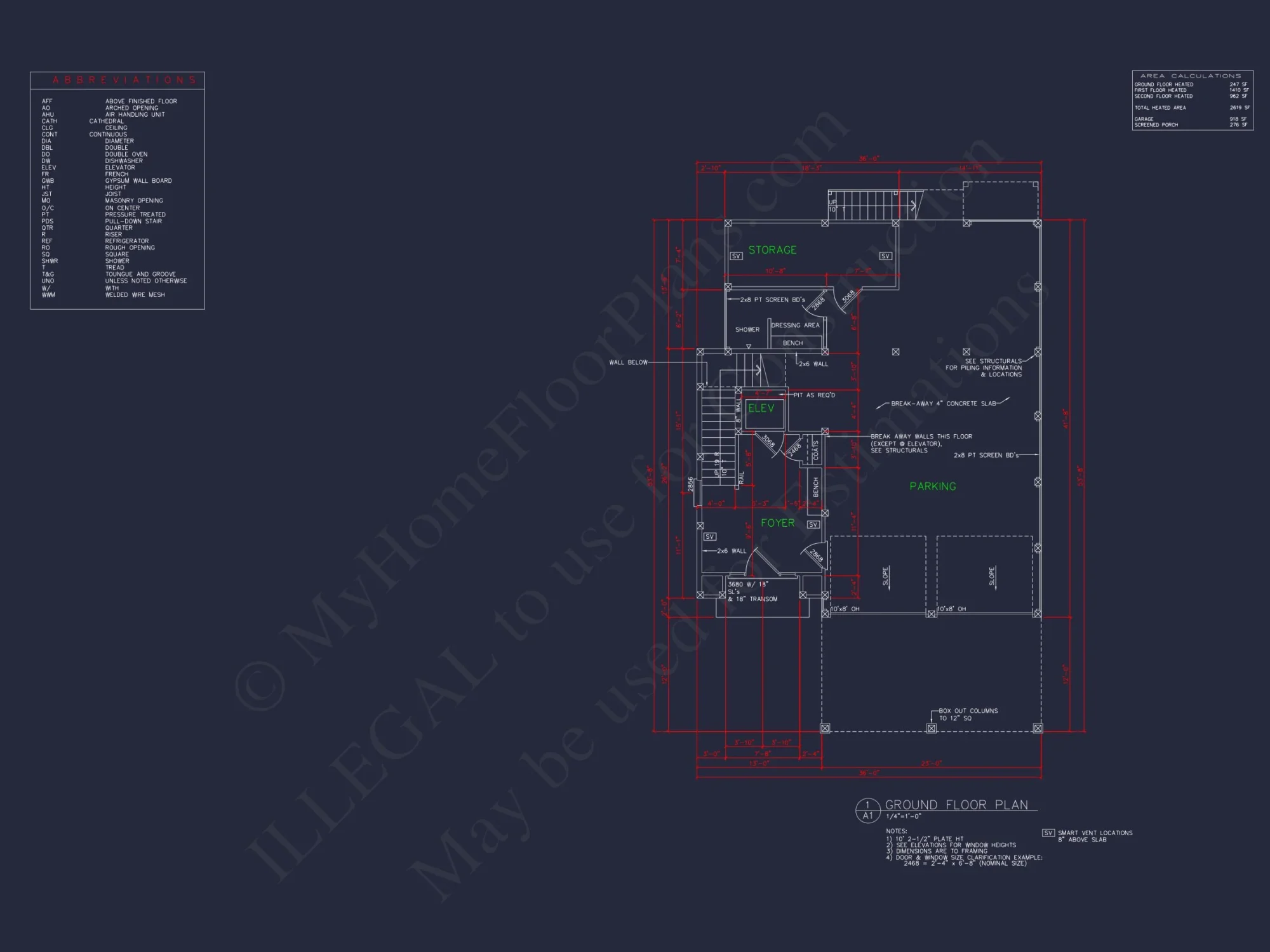 Beautiful house Plan With Coastal Design and CAD Blueprints