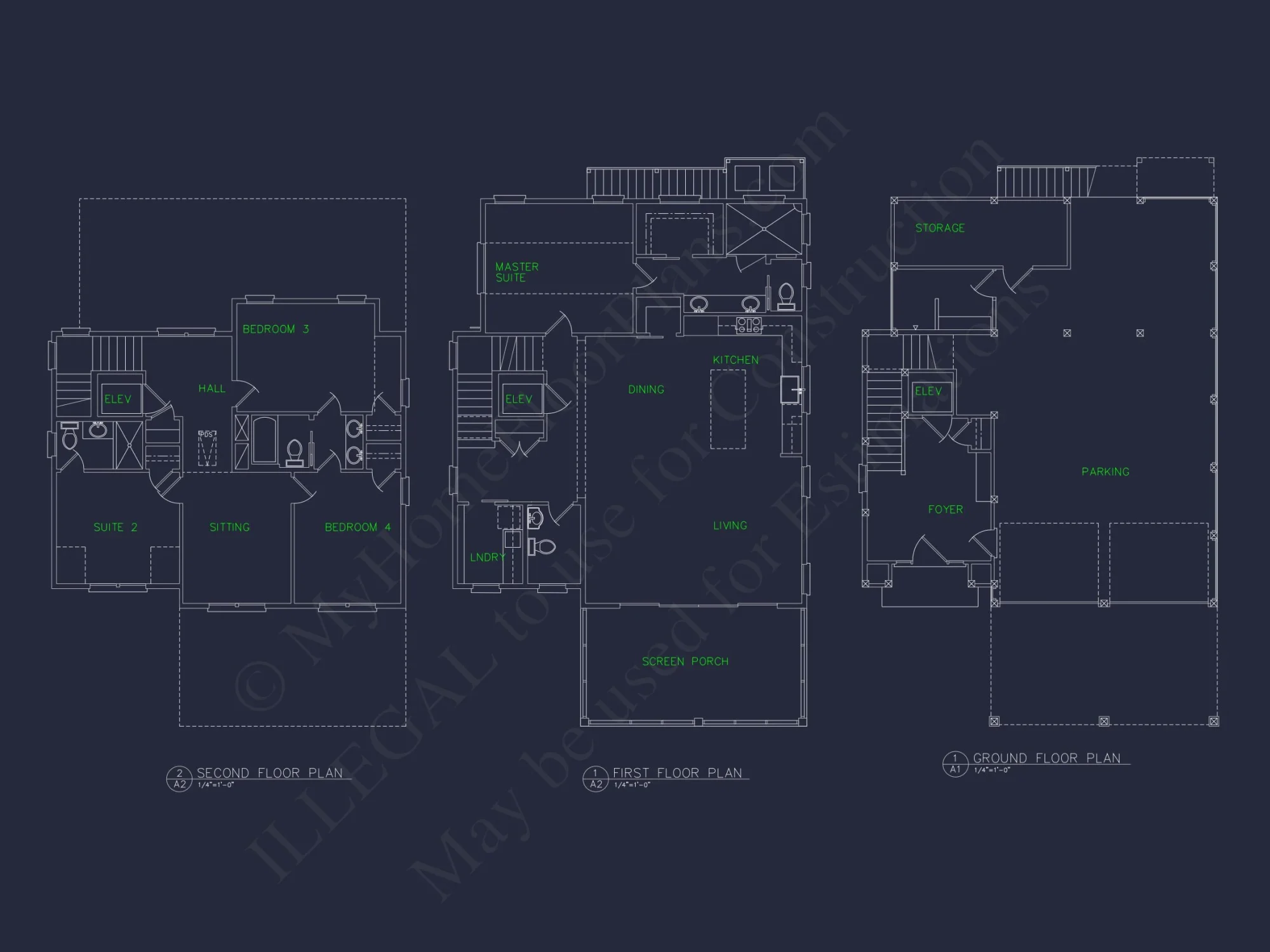 Beautiful house Plan With Coastal Design and CAD Blueprints