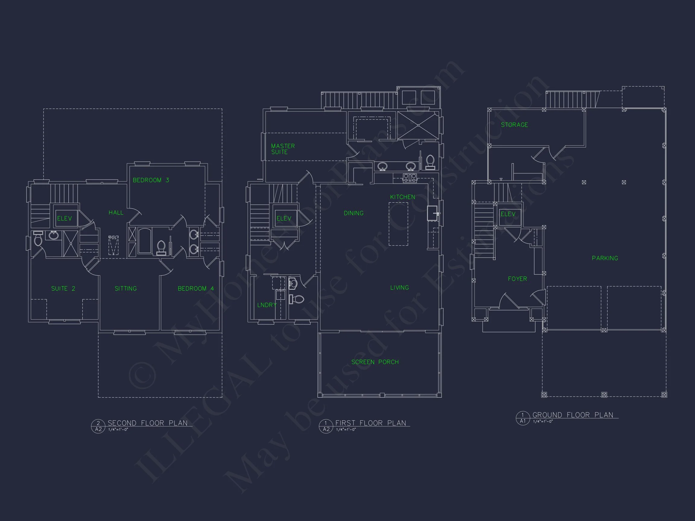 Beautiful house Plan With Coastal Design and CAD Blueprints