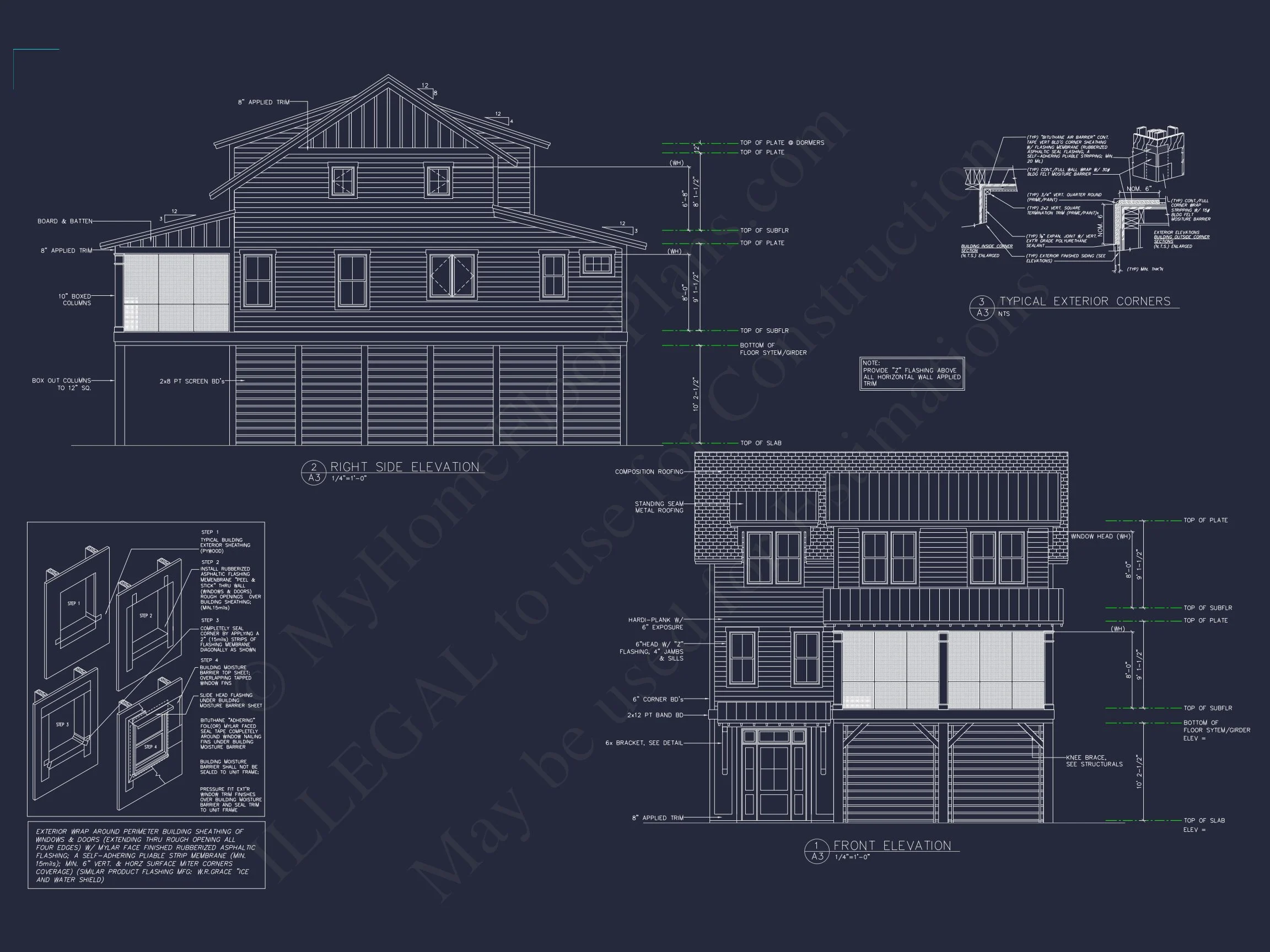 Beautiful house Plan With Coastal Design and CAD Blueprints