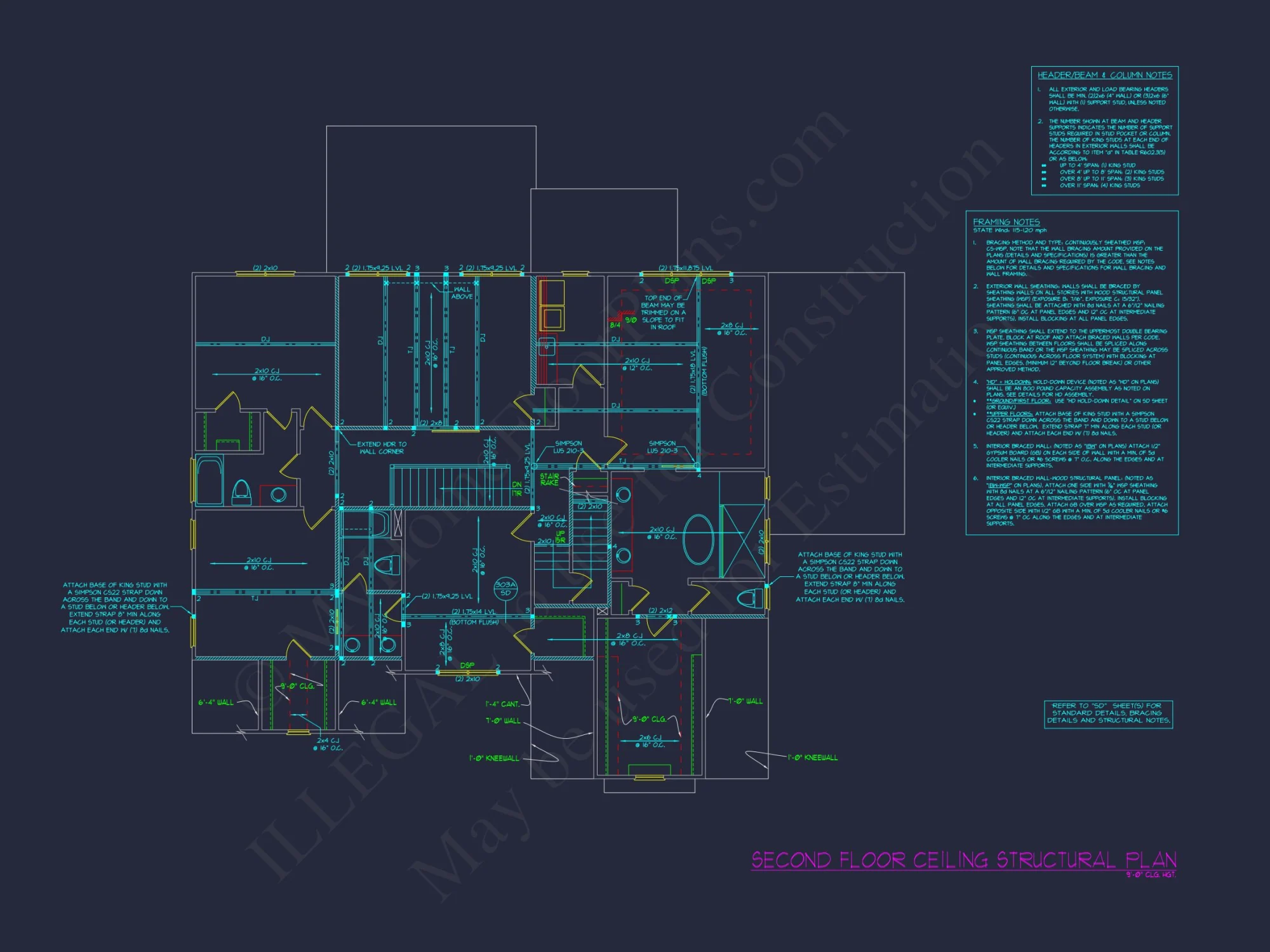 Modern Craftsman house Plan - 3, 978 Sq. Ft., 4 Beds, 2.5-Story