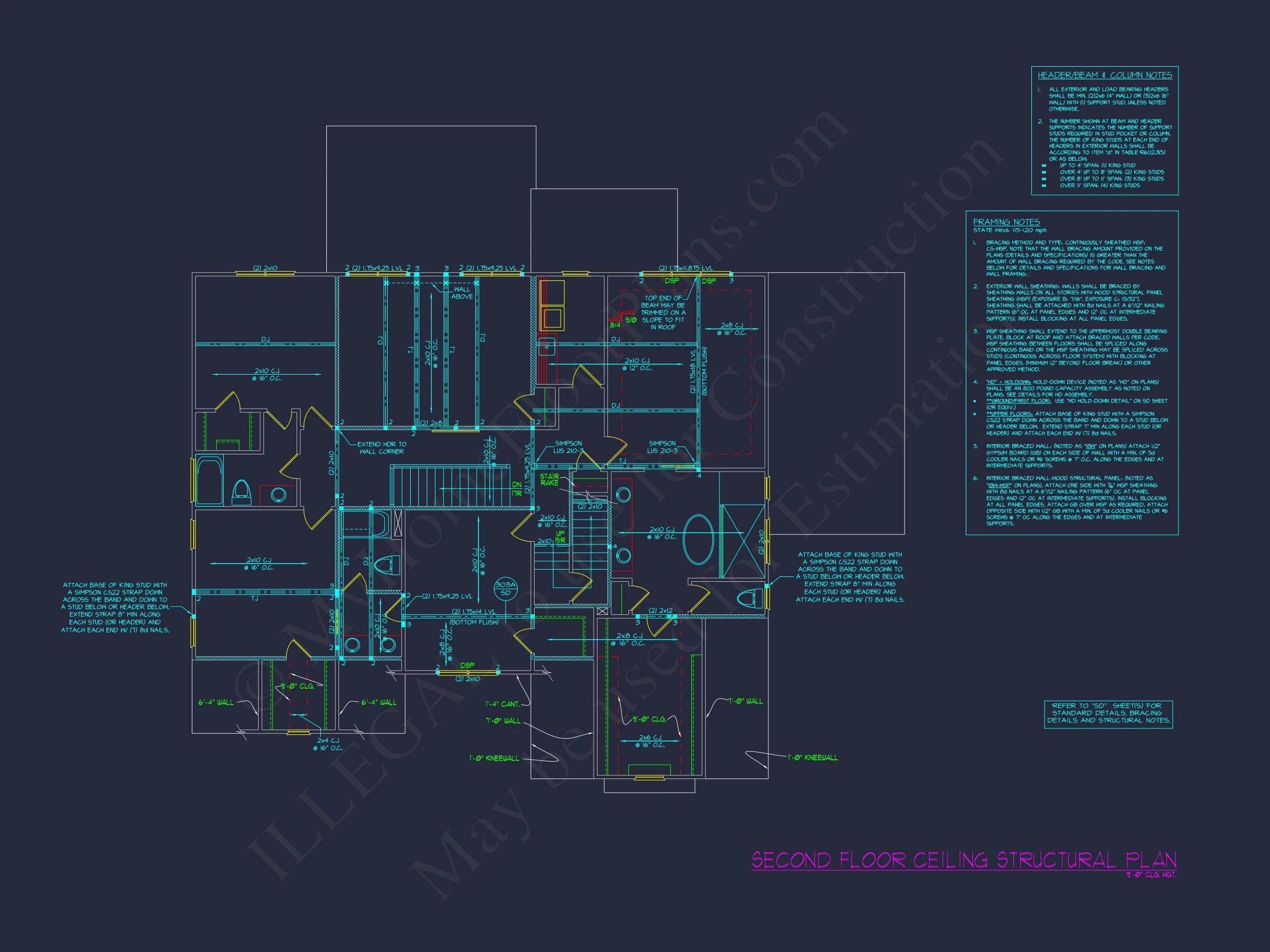 Modern Craftsman house Plan - 3, 978 Sq. Ft., 4 Beds, 2.5-Story
