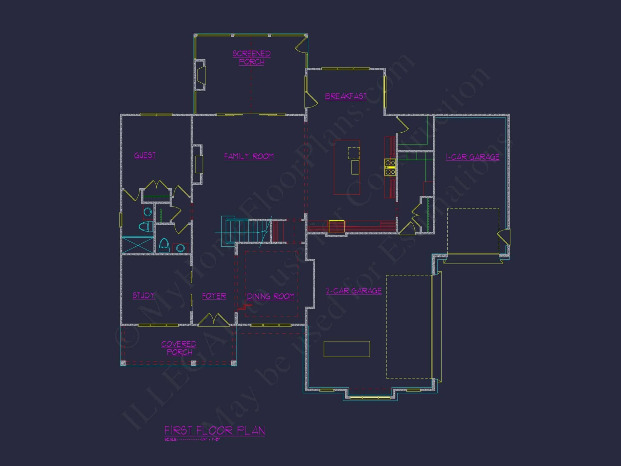 Modern Craftsman house Plan - 3, 978 Sq. Ft., 4 Beds, 2.5-Story