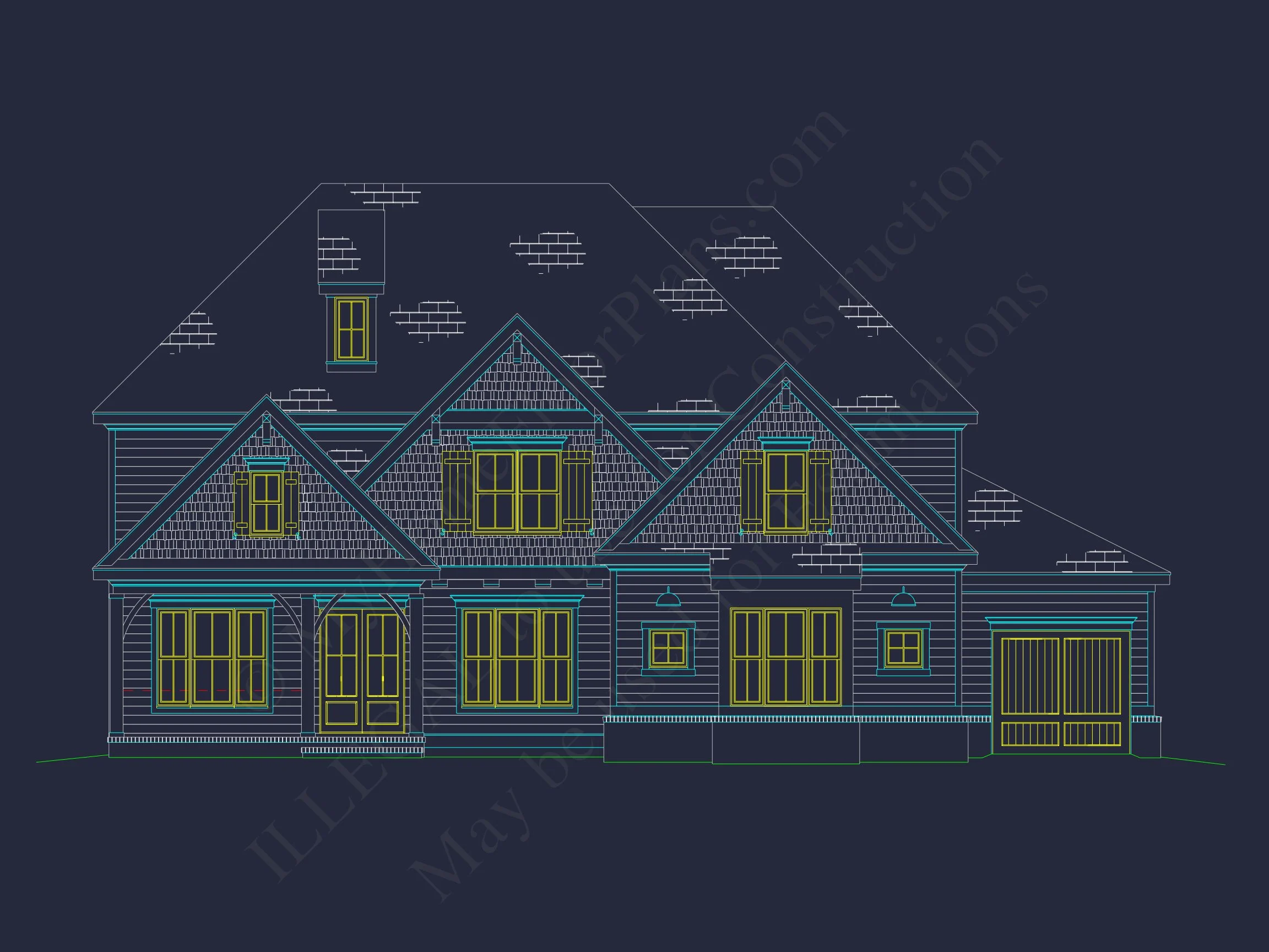 Modern Craftsman house Plan - 3, 978 Sq. Ft., 4 Beds, 2.5-Story