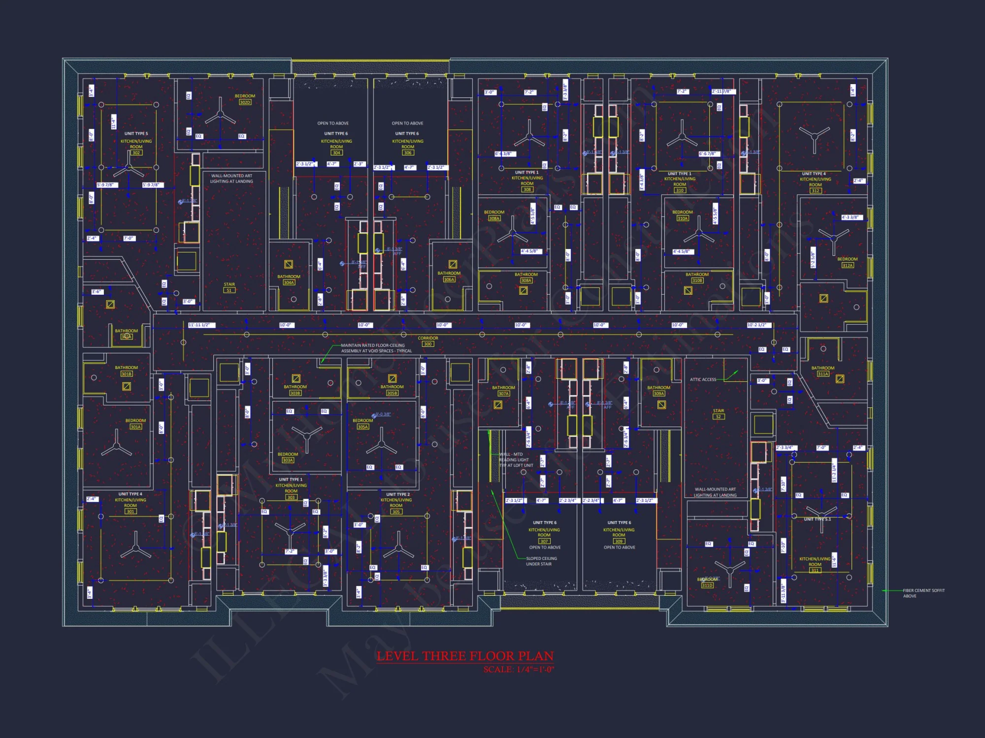 Modern Apartment Complex house Plan with Architectural Blueprints
