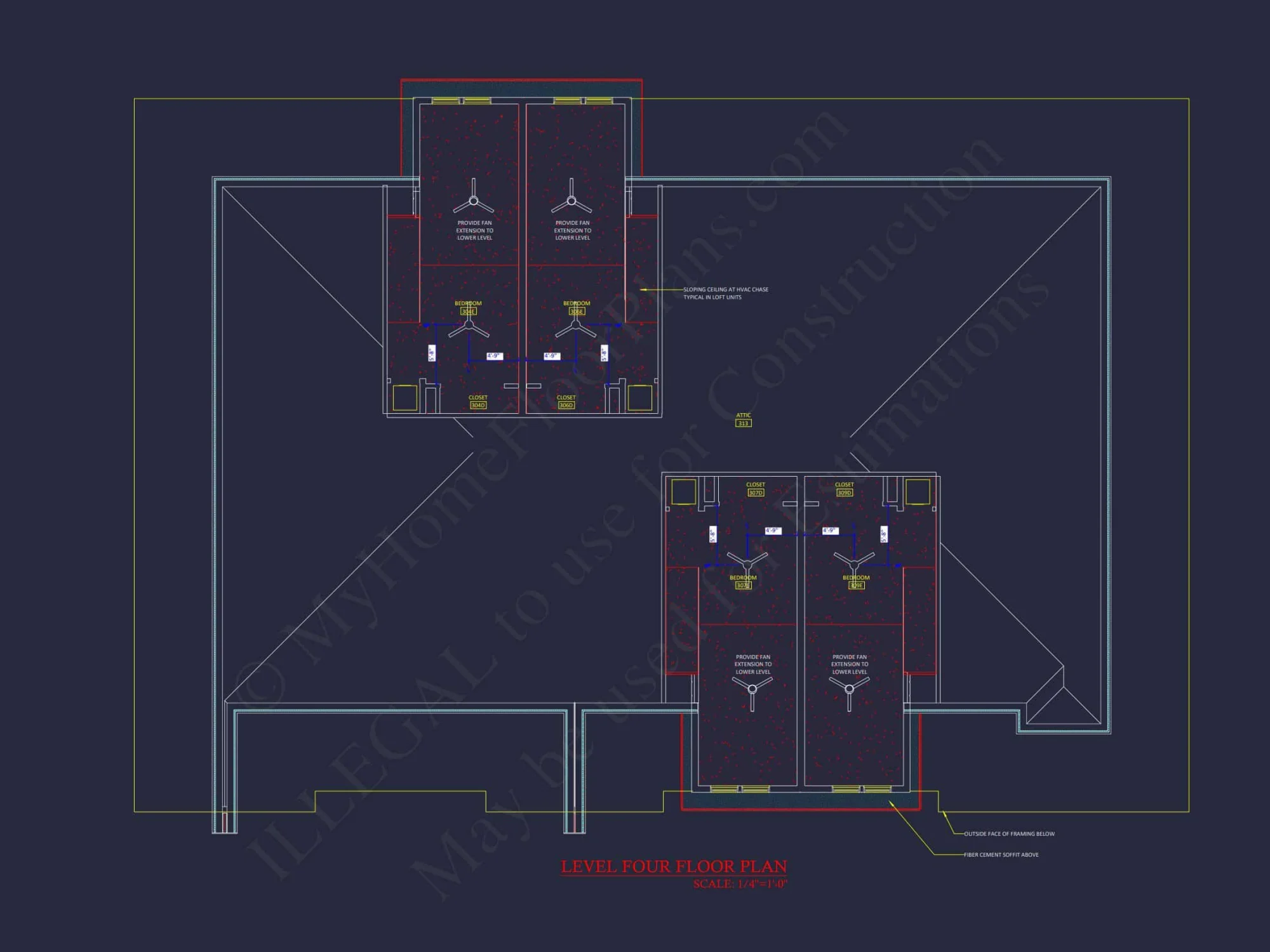 Modern Apartment Complex house Plan with Architectural Blueprints
