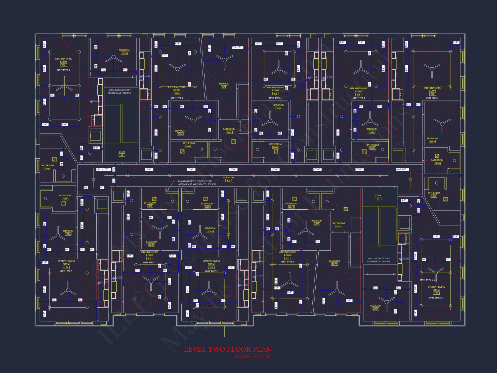 Modern Apartment Complex house Plan with Architectural Blueprints