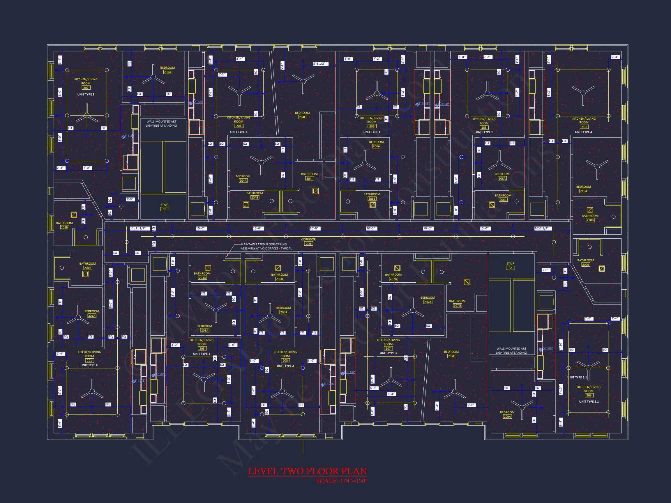 Modern Apartment Complex house Plan with Architectural Blueprints