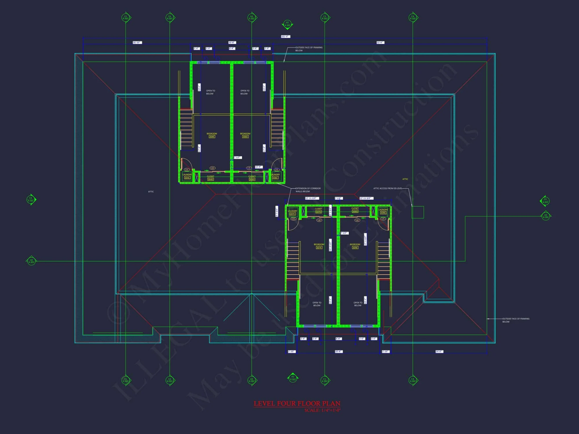 Modern Apartment Complex house Plan with Architectural Blueprints