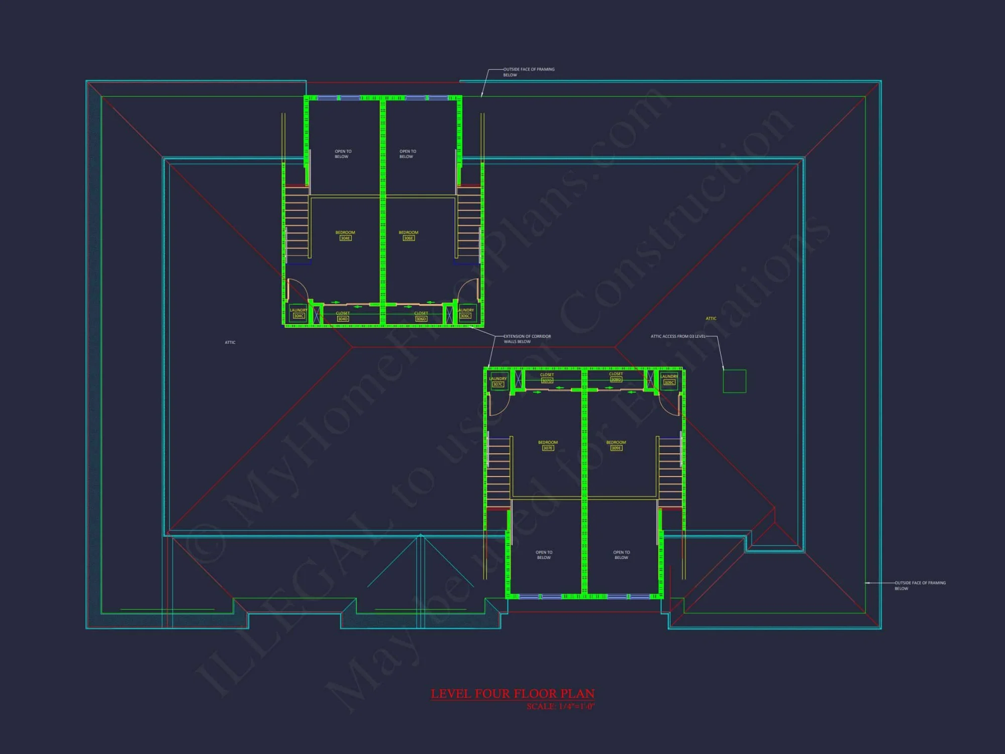 Modern Apartment Complex house Plan with Architectural Blueprints
