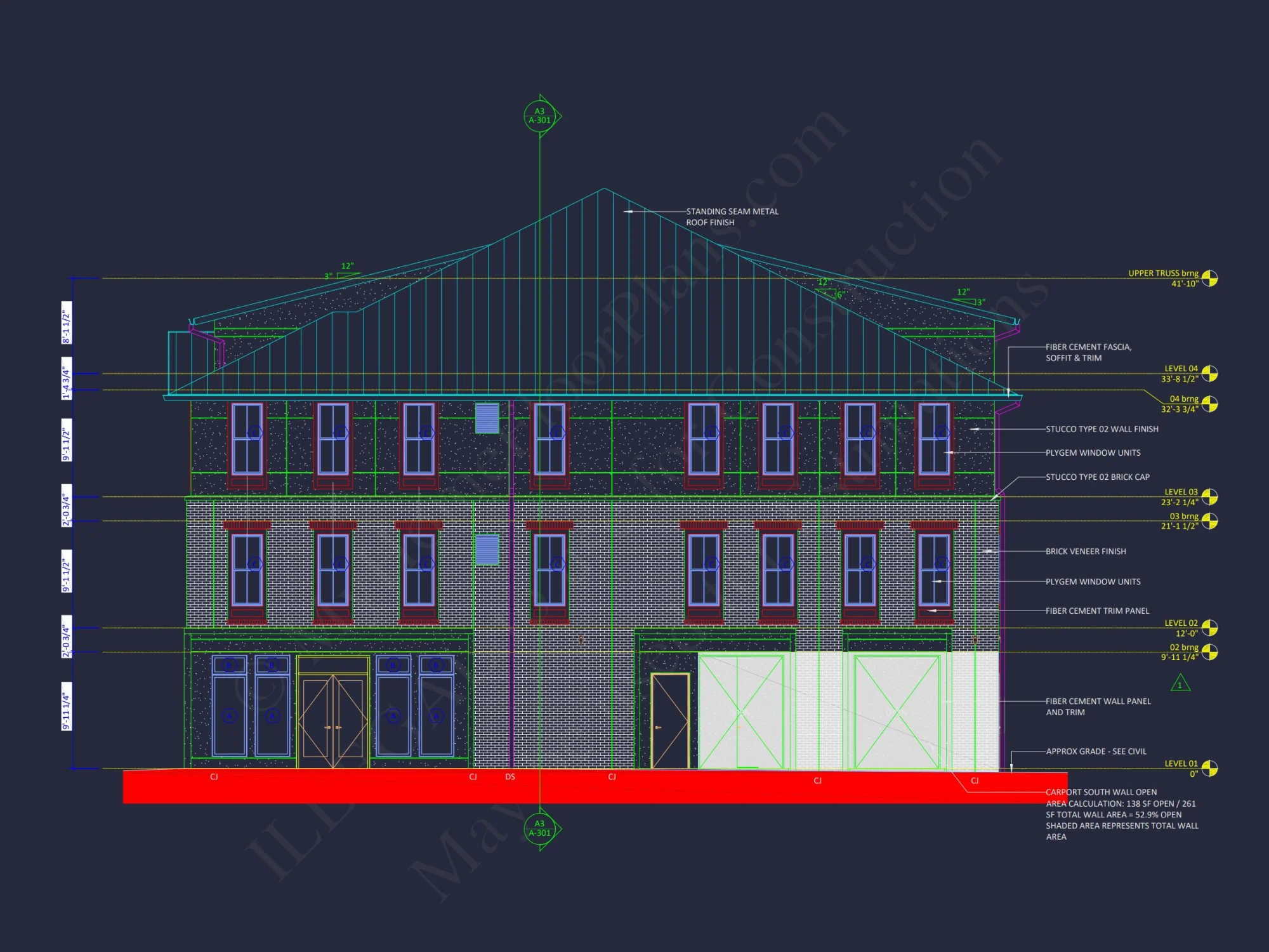 Modern Apartment Complex house Plan with Architectural Blueprints