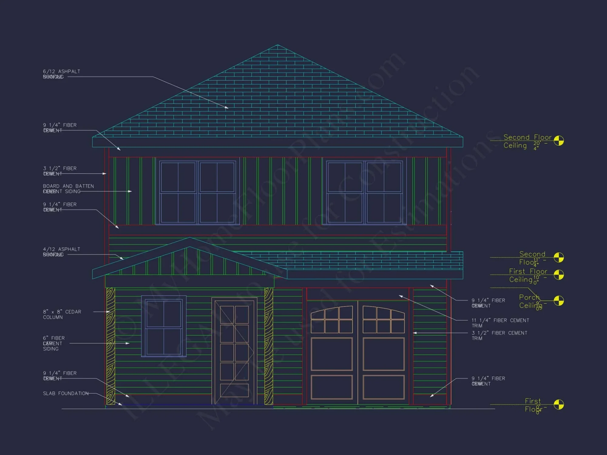Modern Craftsman house Plan: 2, 086 Sq. Ft. Blueprint Designs