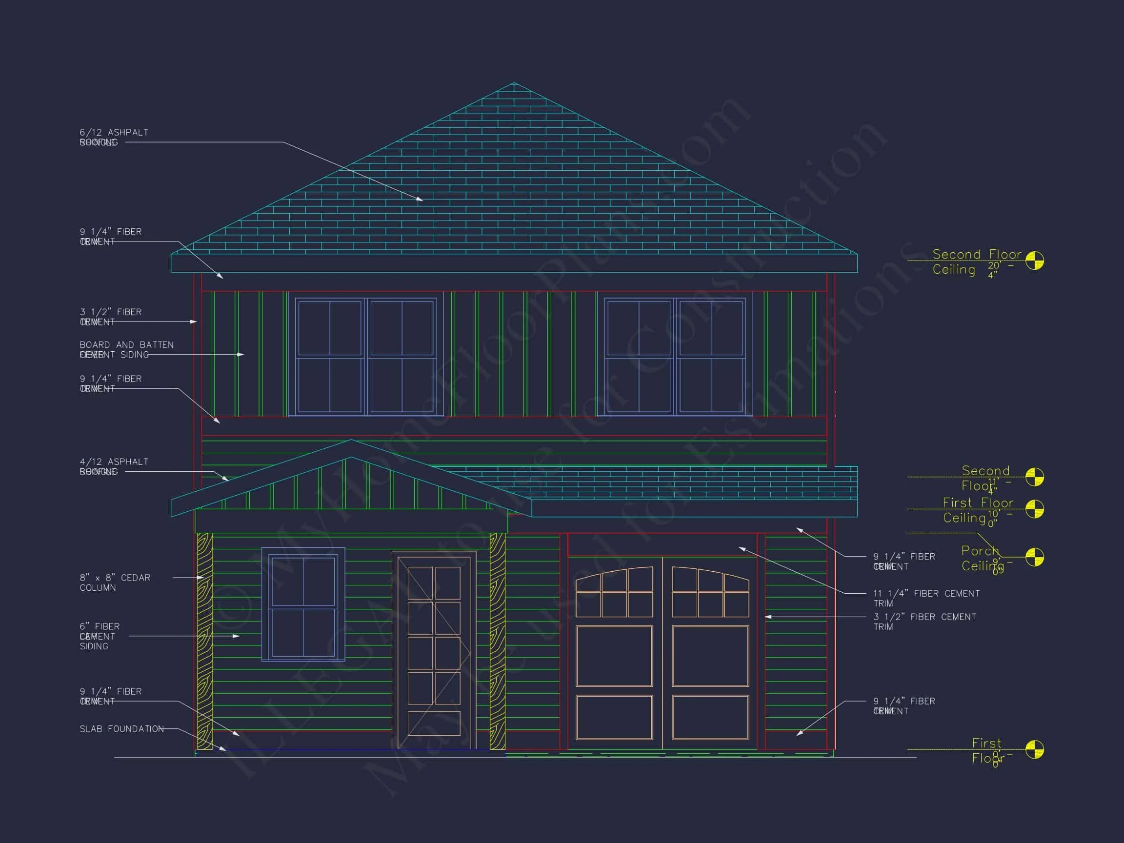 Modern Craftsman house Plan: 2, 086 Sq. Ft. Blueprint Designs