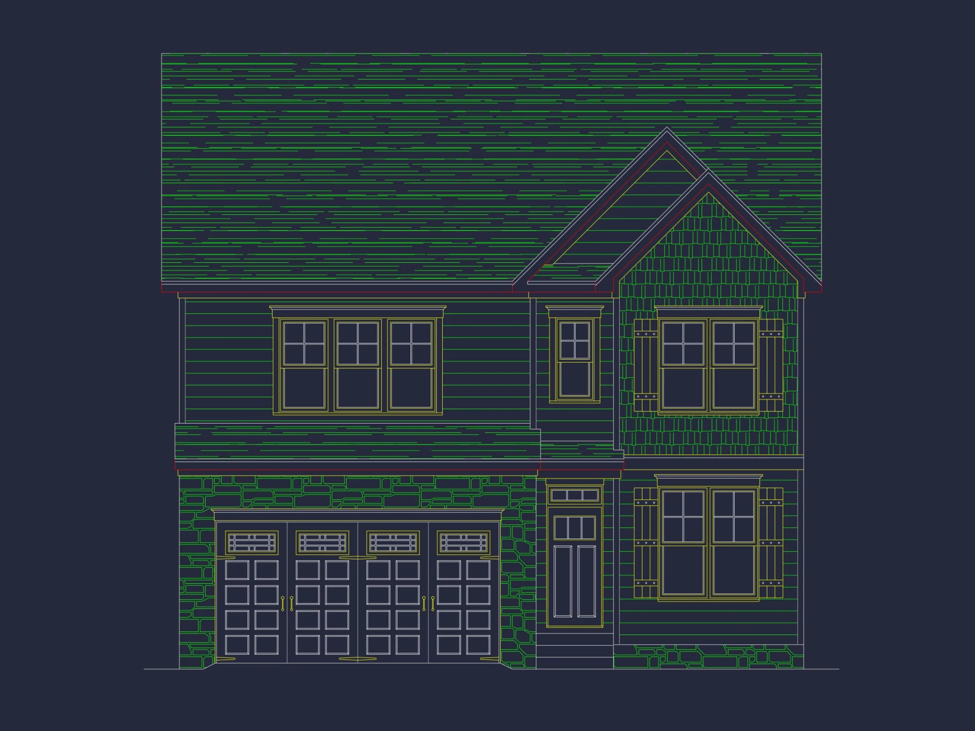 Beautiful Traditional house Plan with CAD Architecture Designs