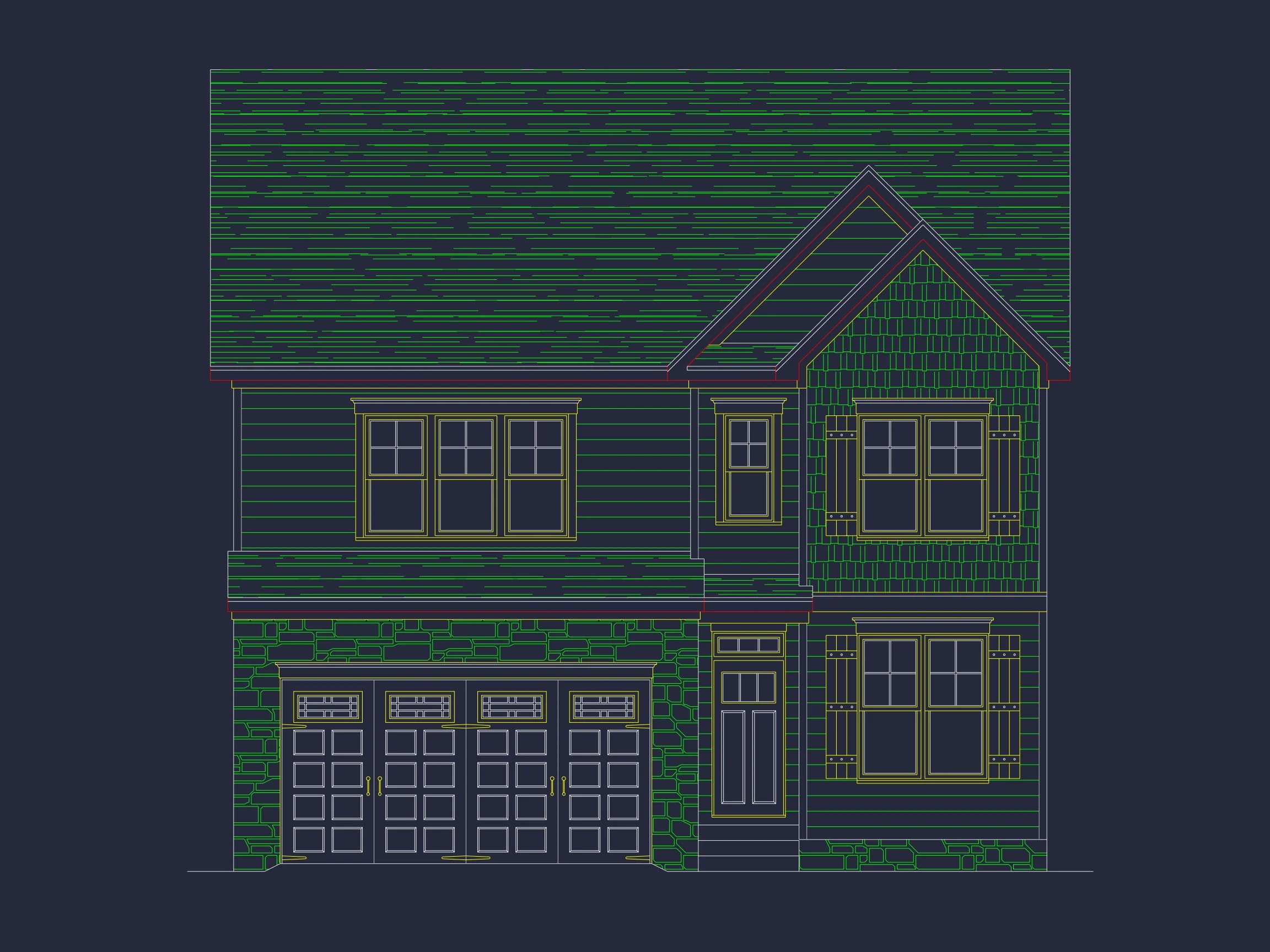 Beautiful Traditional house Plan with CAD Architecture Designs