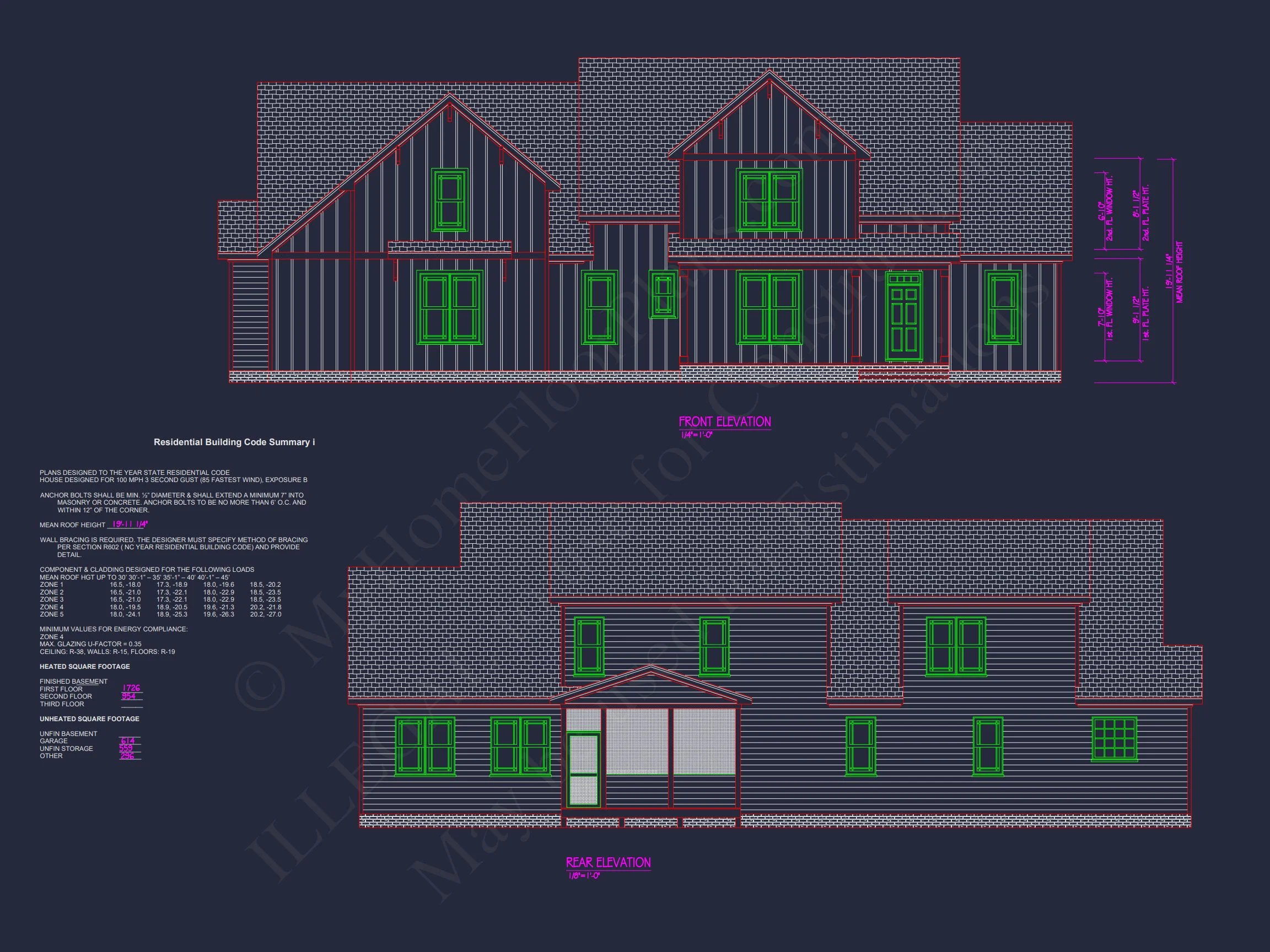 20-1113 HOUSE PLAN - Modern Barn-Style House Plan with CAD Blueprints & Designs 2 Modern Barn-Style house Plan with CAD Blueprints & Designs