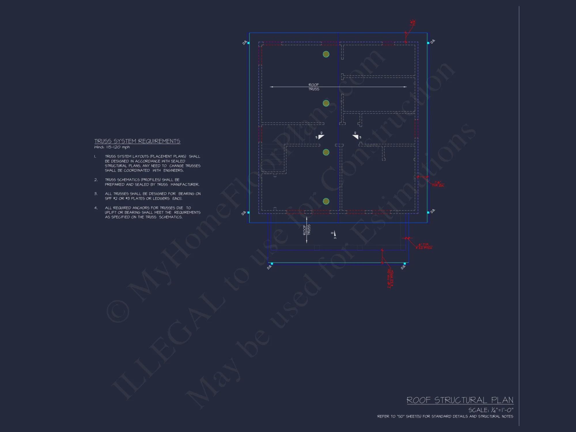 Modern Farmhouse house Plan with Open Floor Plan and CAD Designs