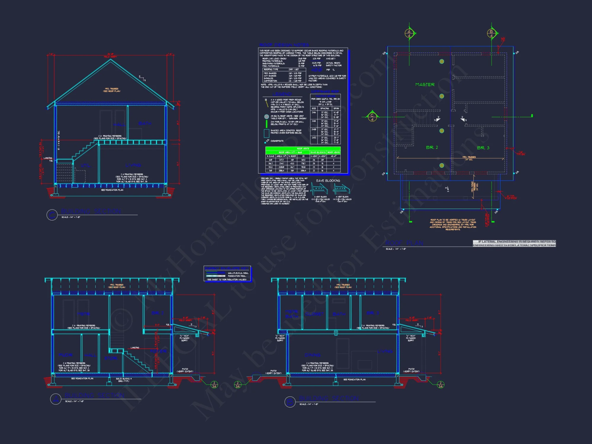 Modern Farmhouse house Plan with Open Floor Plan and CAD Designs
