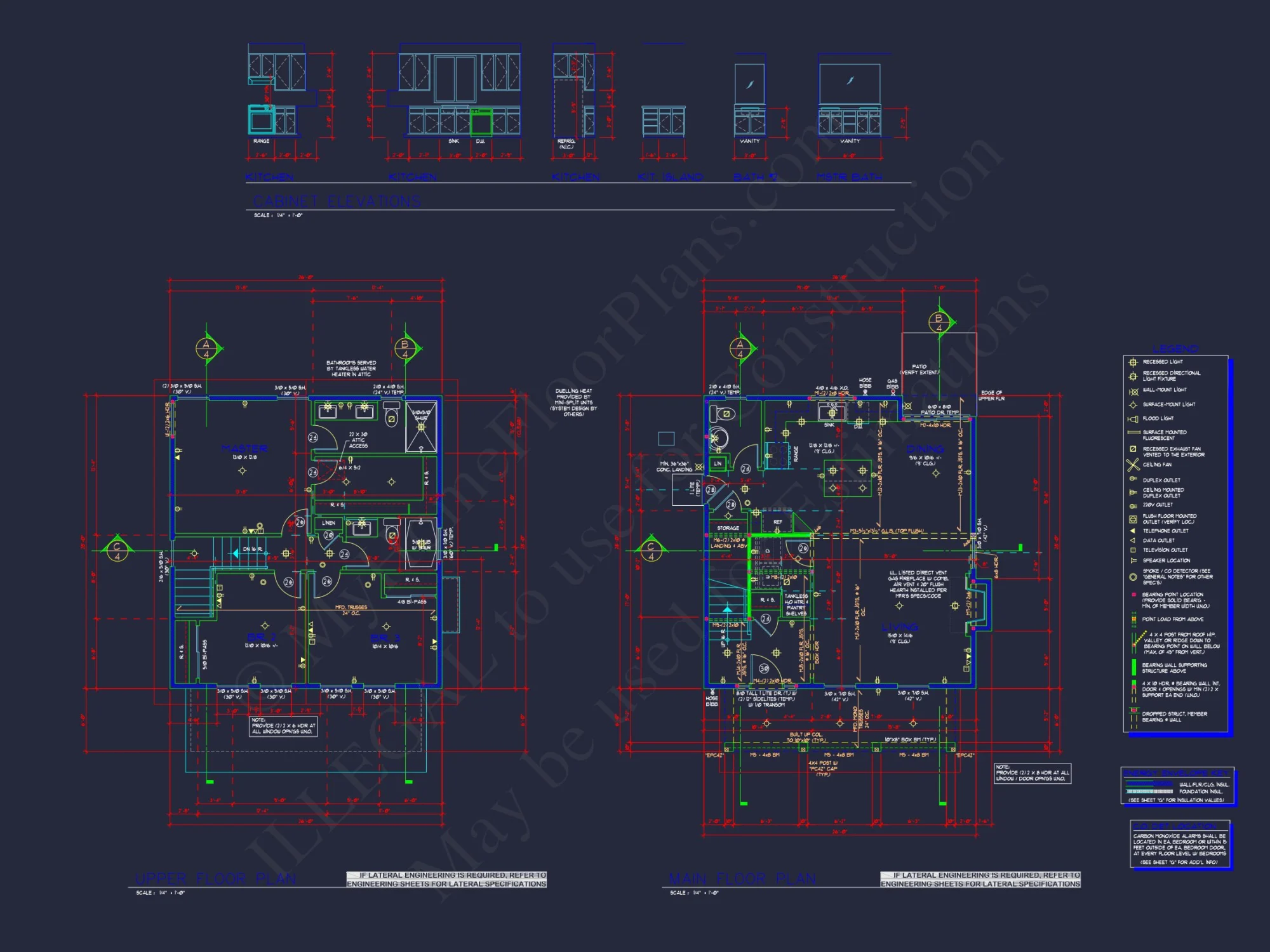 Modern Farmhouse house Plan with Open Floor Plan and CAD Designs