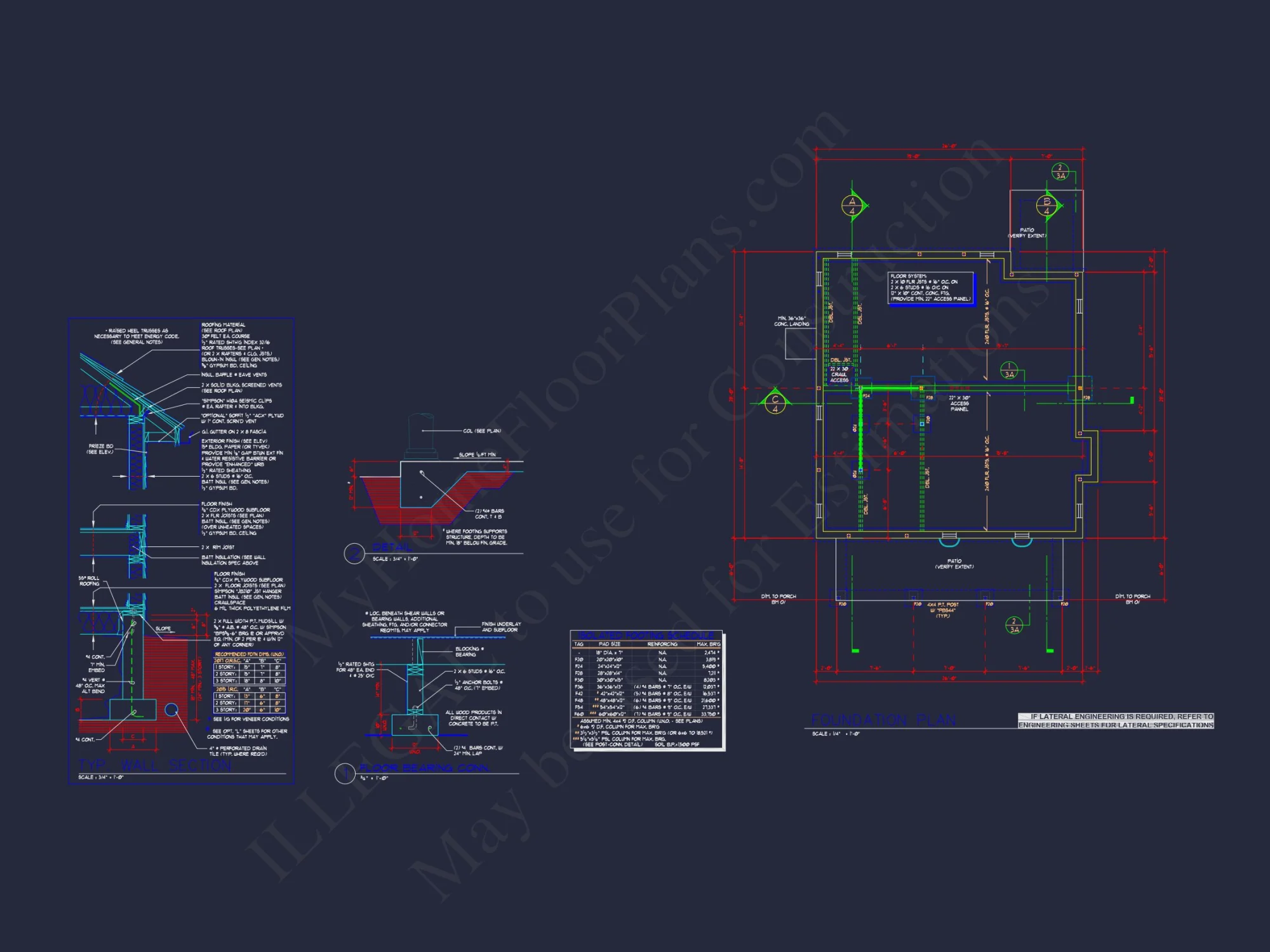 Modern Farmhouse house Plan with Open Floor Plan and CAD Designs