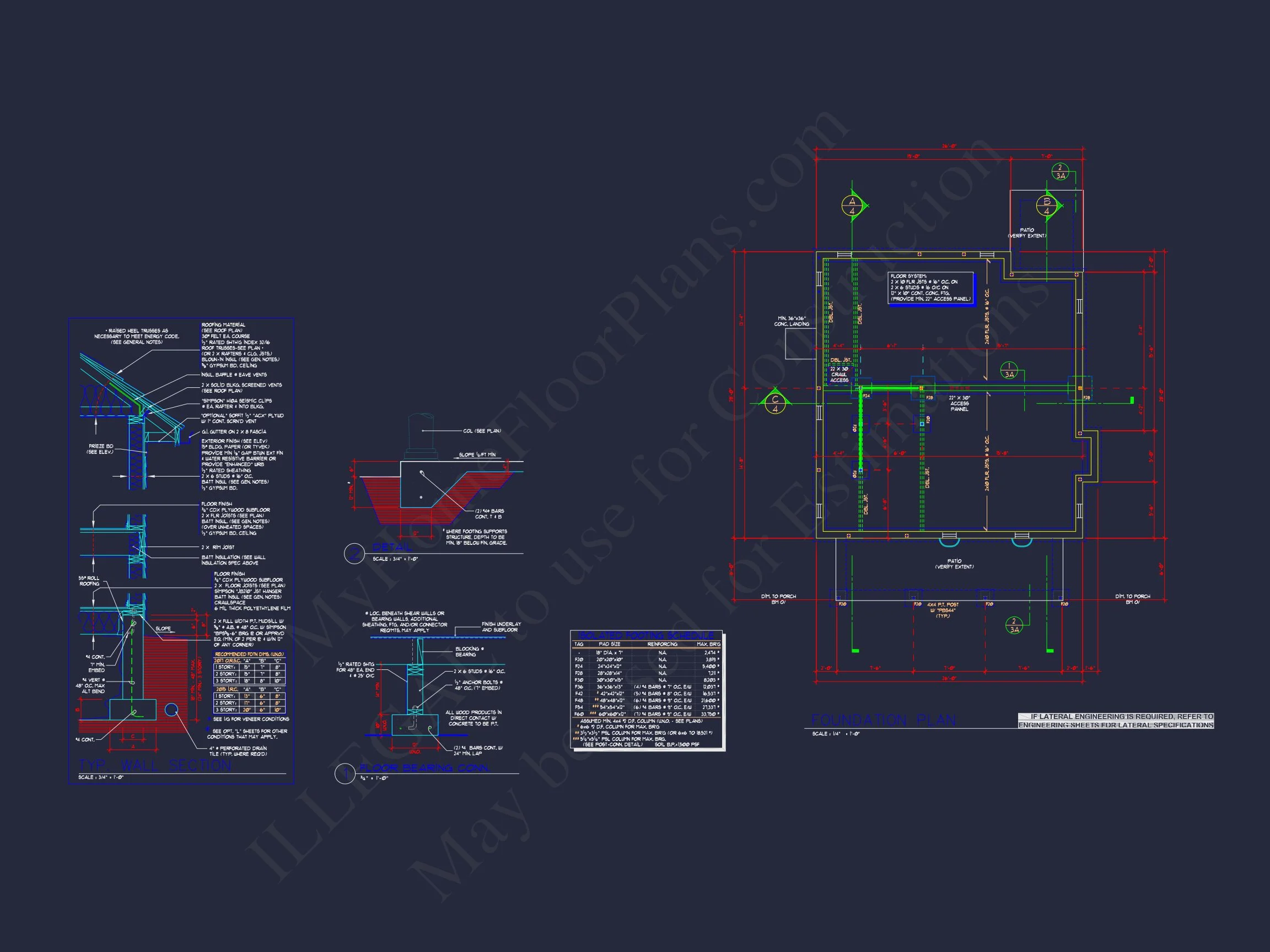 20-1622 HOUSE PLAN - Modern Farmhouse House Plan with Open Floor Plan and CAD Designs 7 Modern Farmhouse house Plan with Open Floor Plan and CAD Designs