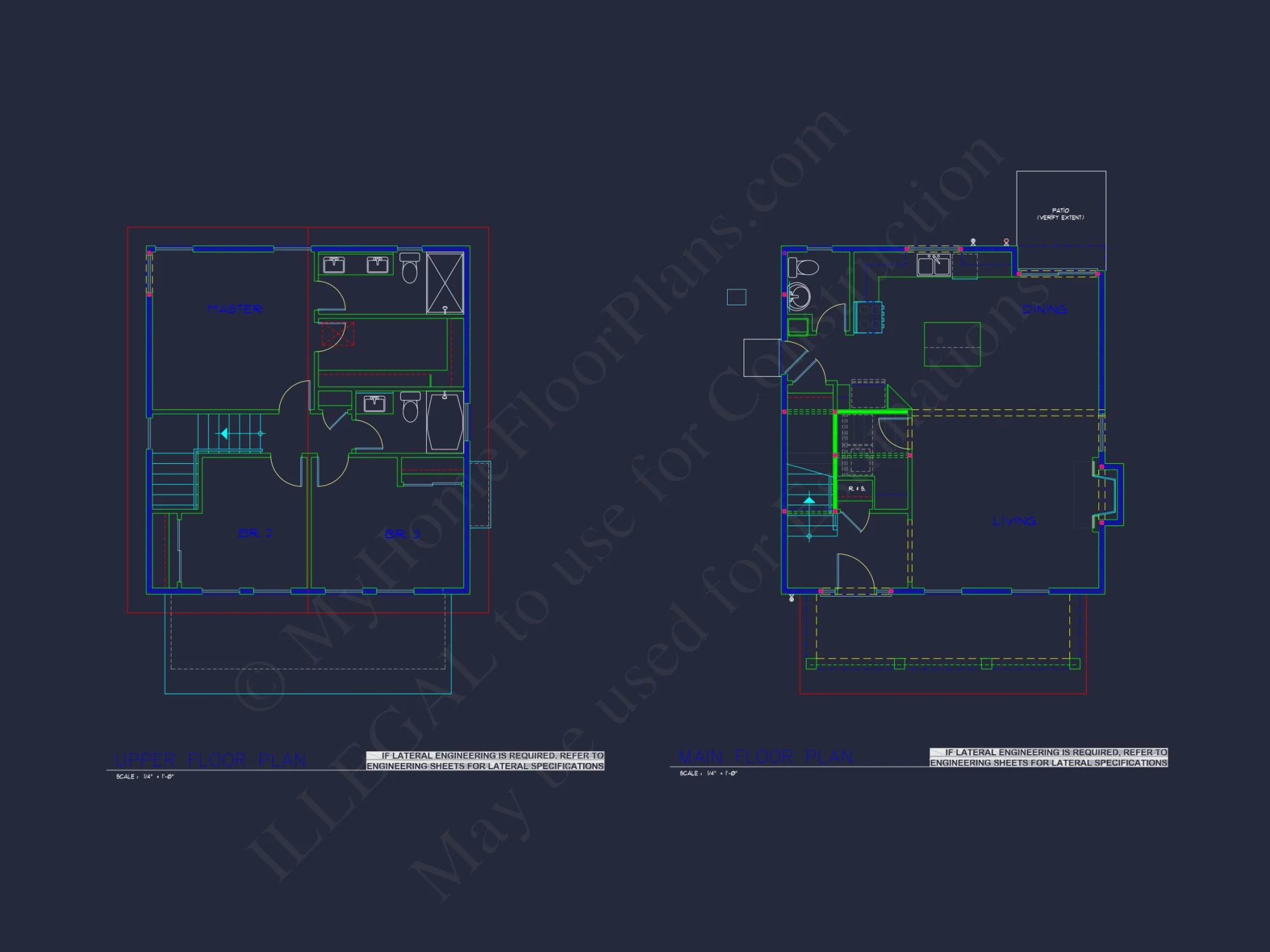 Modern Farmhouse house Plan with Open Floor Plan and CAD Designs