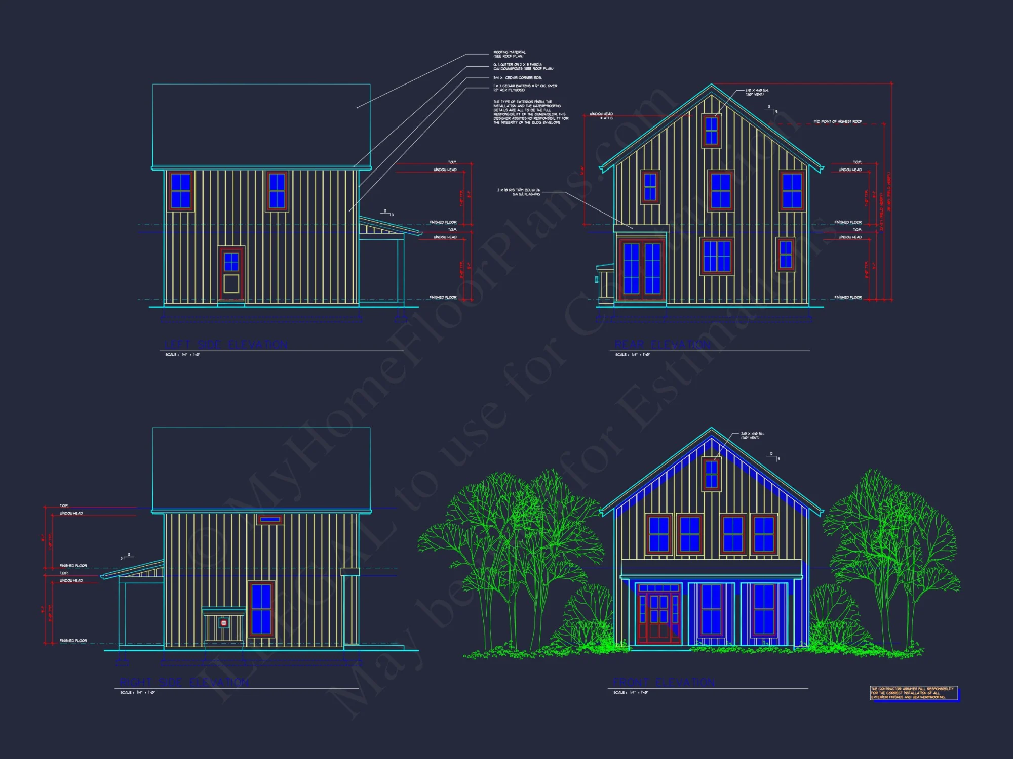 Modern Farmhouse house Plan with Open Floor Plan and CAD Designs