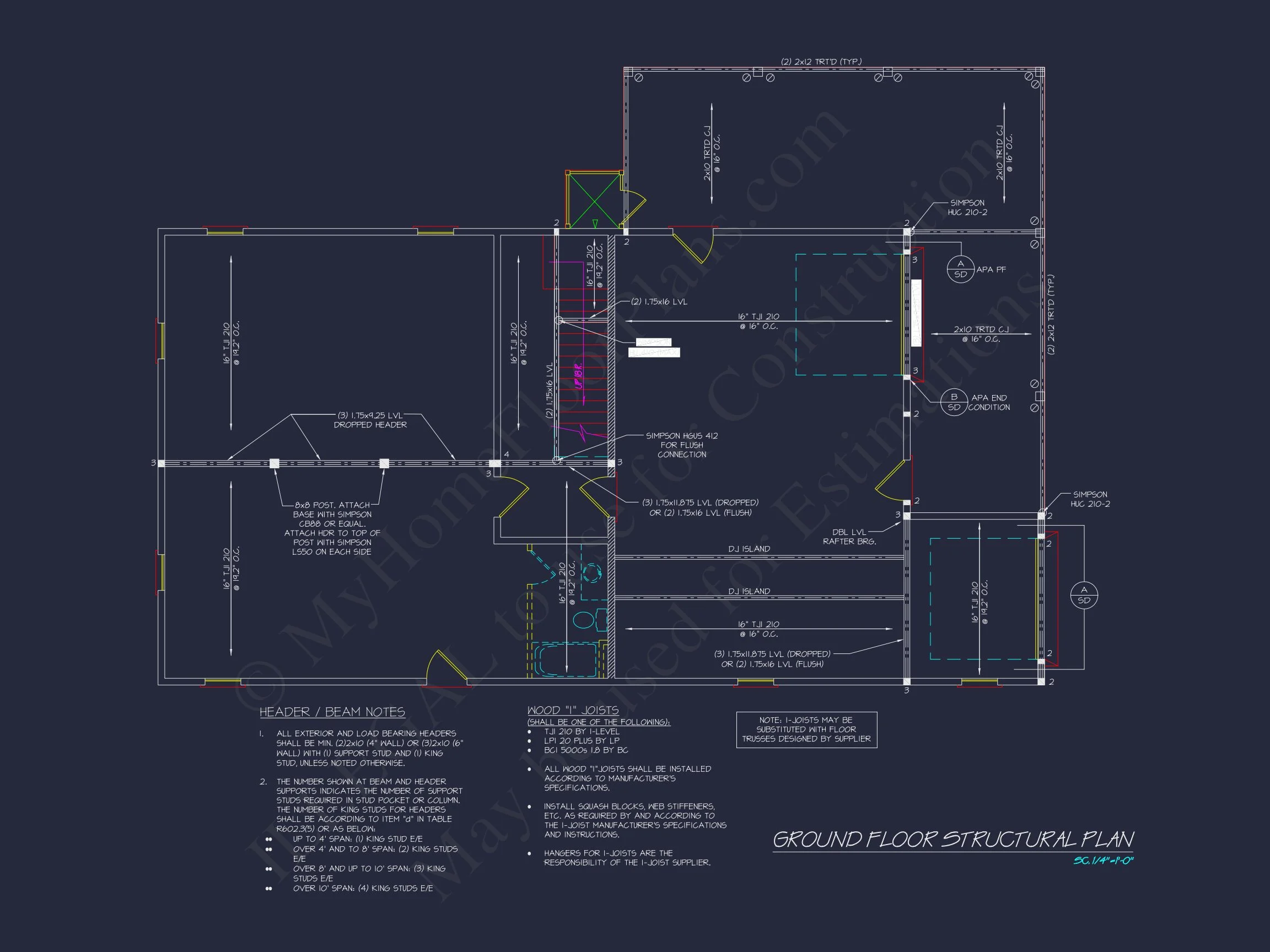 Modern Coastal house Plan with Open Floor Blueprint Designs