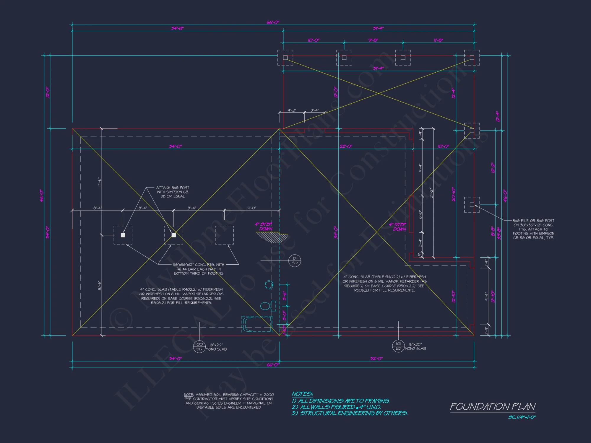 Modern Coastal house Plan with Open Floor Blueprint Designs