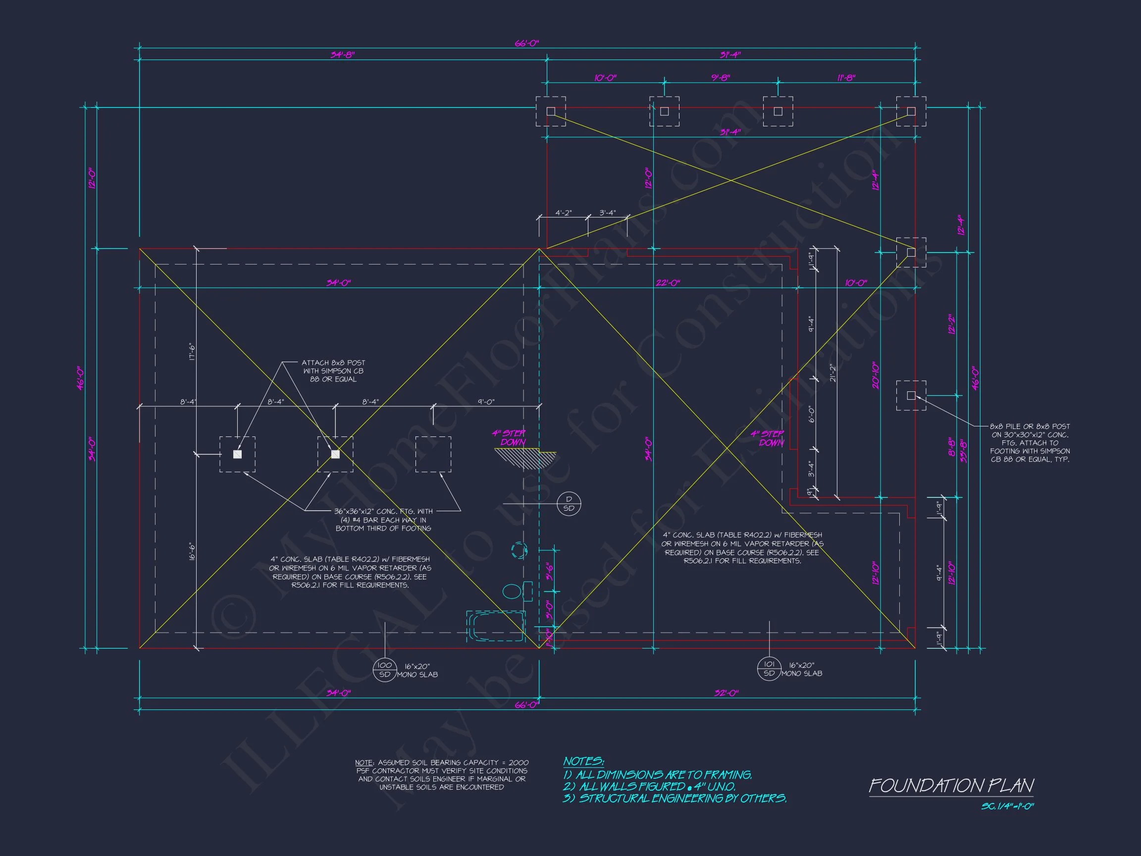 Modern Coastal house Plan with Open Floor Blueprint Designs
