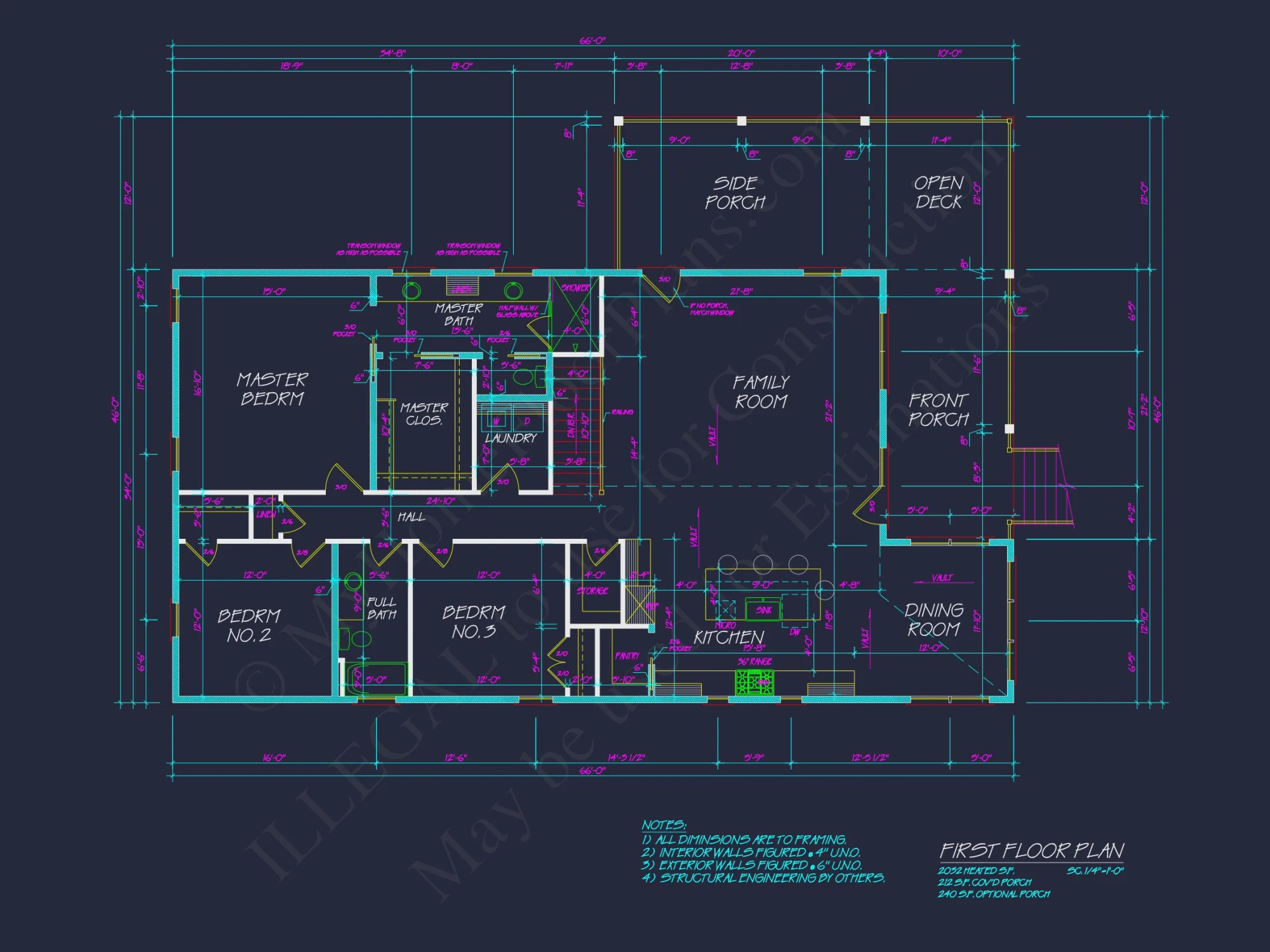 Modern Coastal house Plan with Open Floor Blueprint Designs