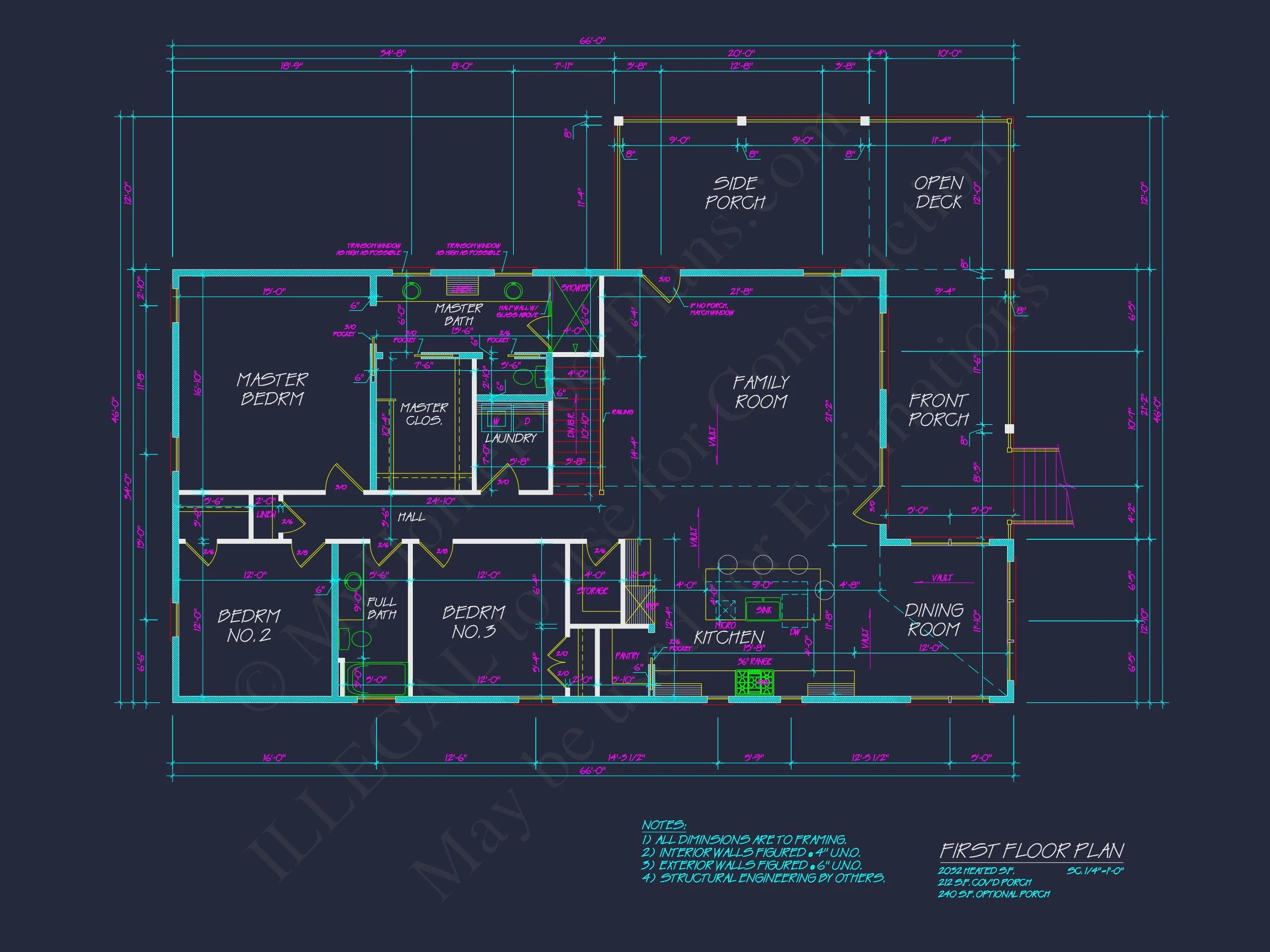 Modern Coastal house Plan with Open Floor Blueprint Designs