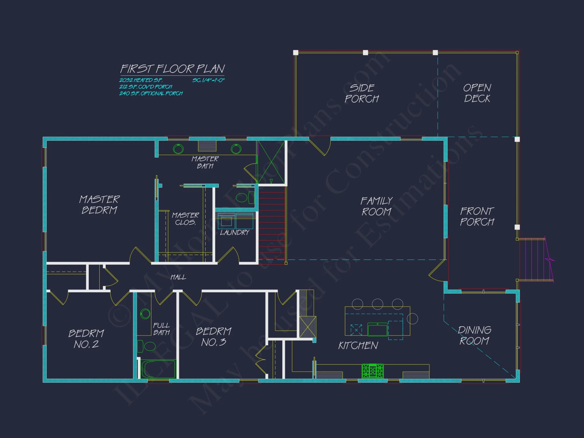 Modern Coastal house Plan with Open Floor Blueprint Designs