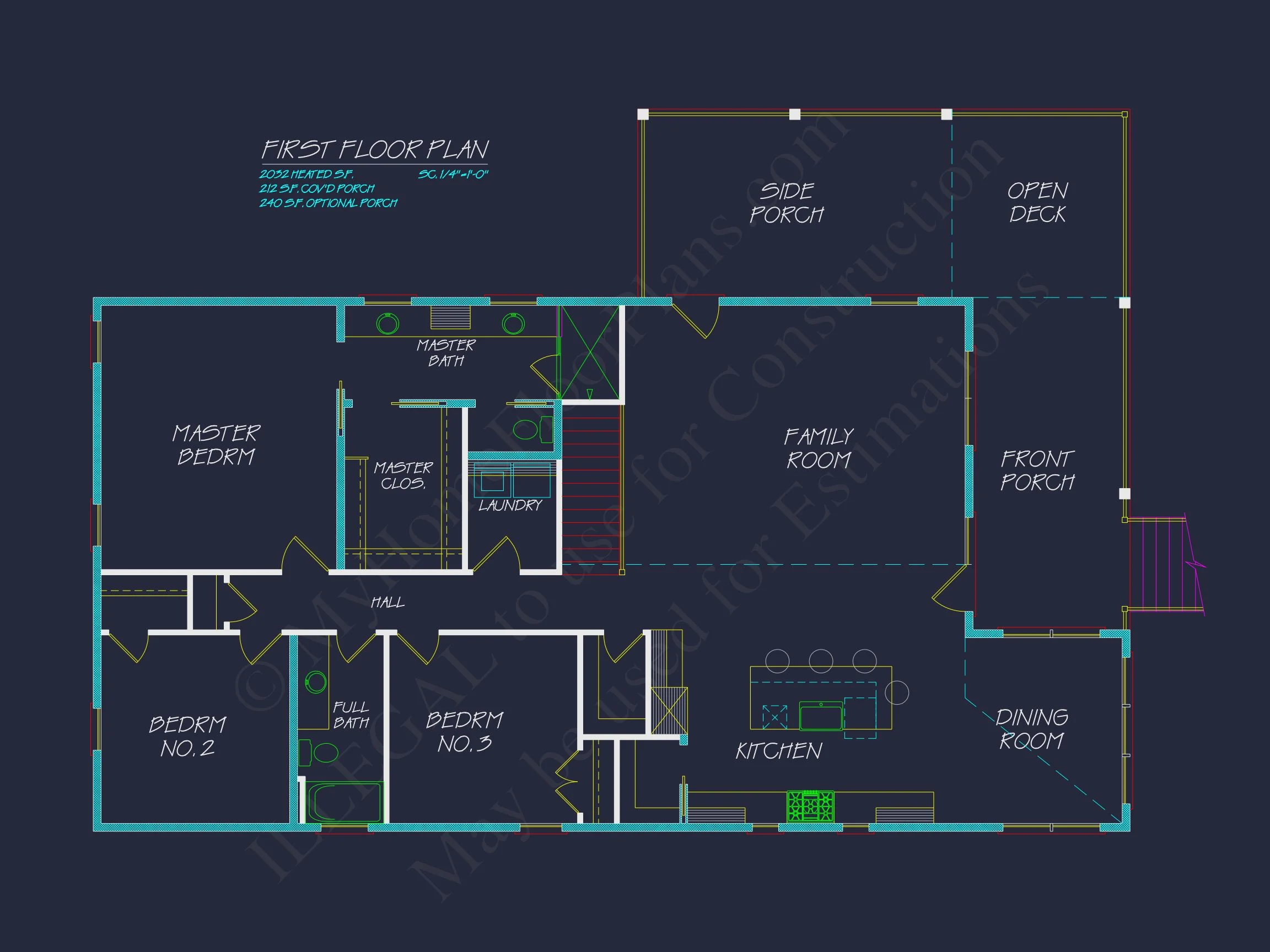 Modern Coastal house Plan with Open Floor Blueprint Designs