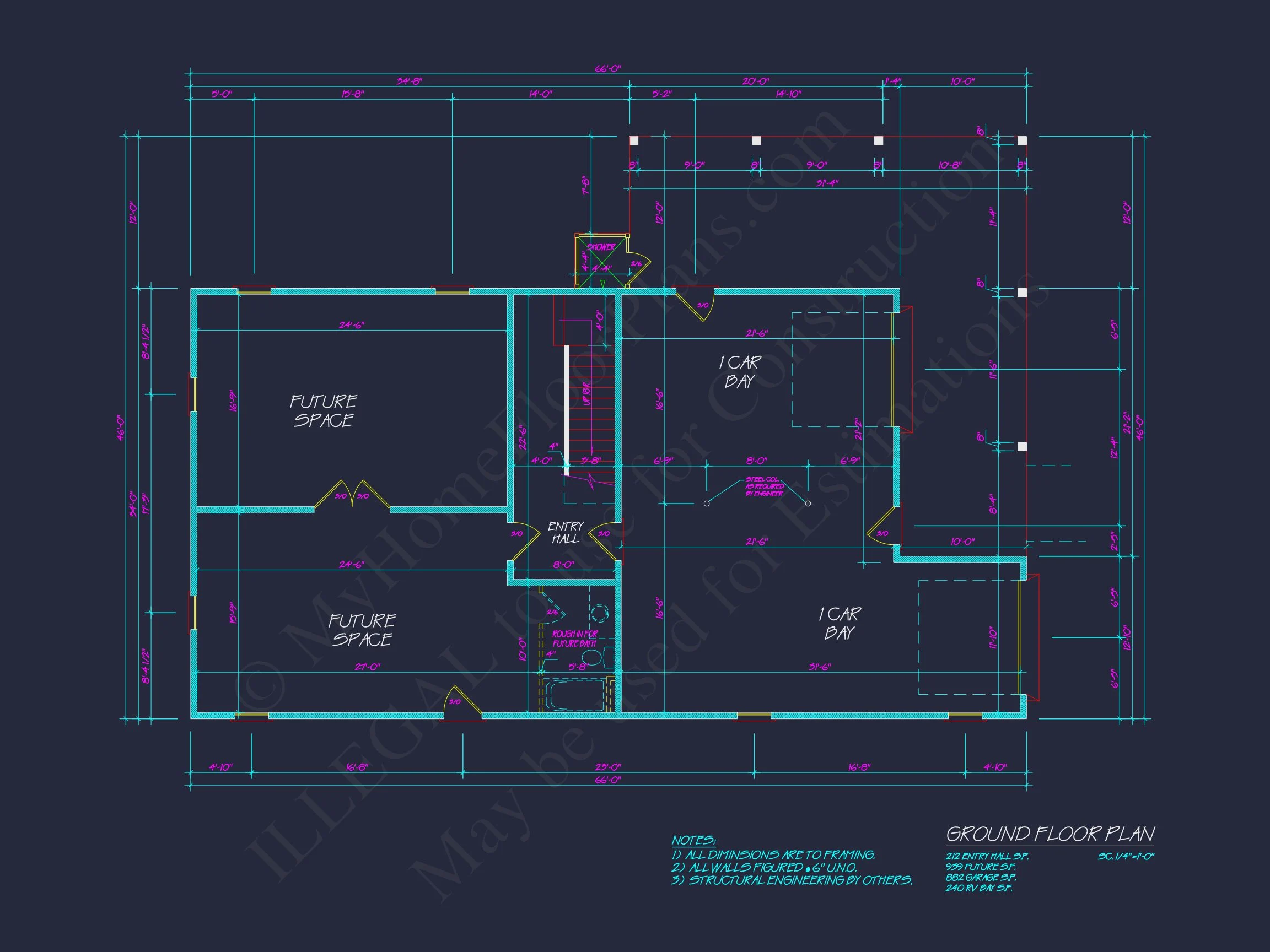 Modern Coastal house Plan with Open Floor Blueprint Designs