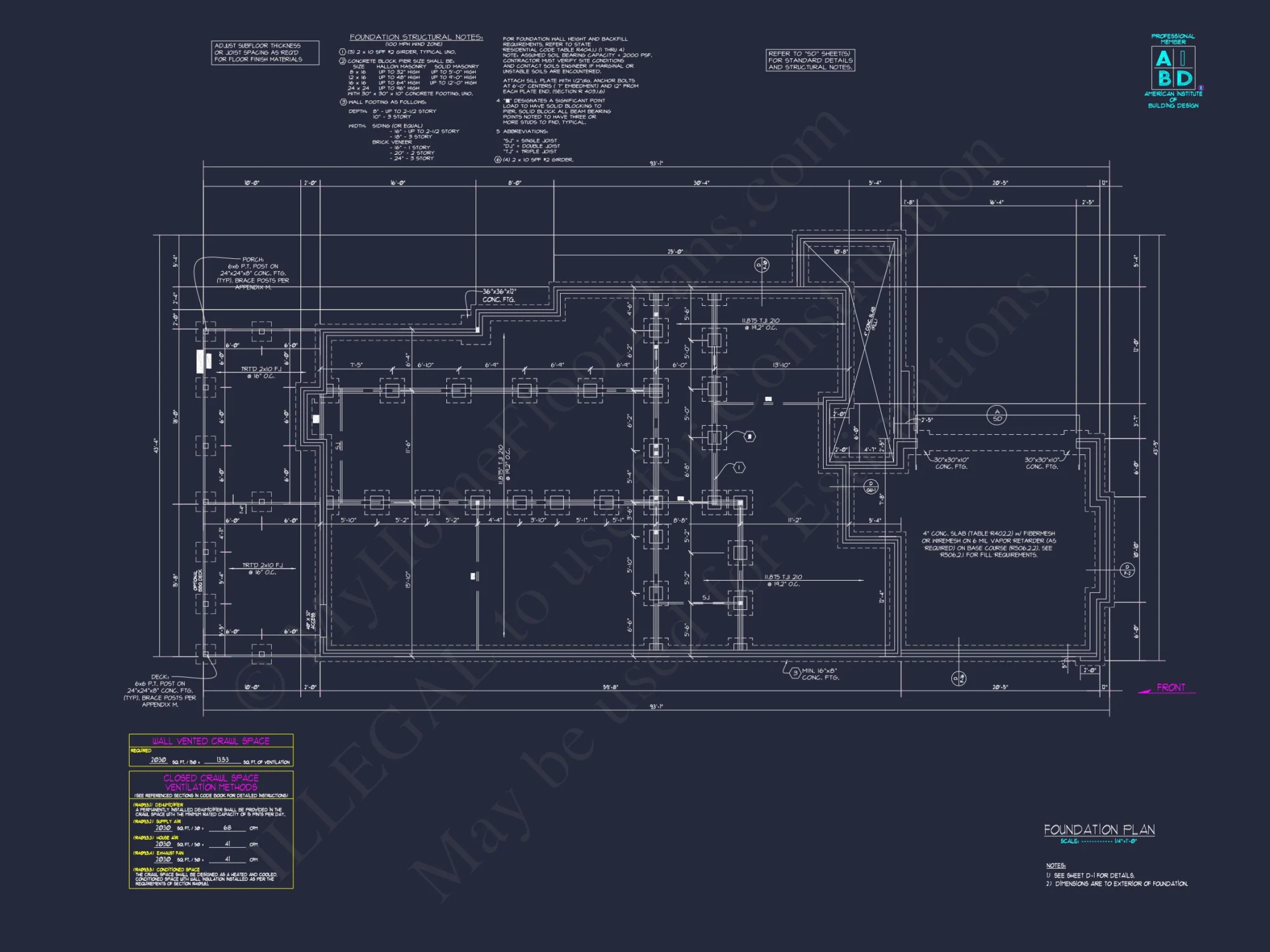 Spacious house Plan with Blueprint and CAD Designs