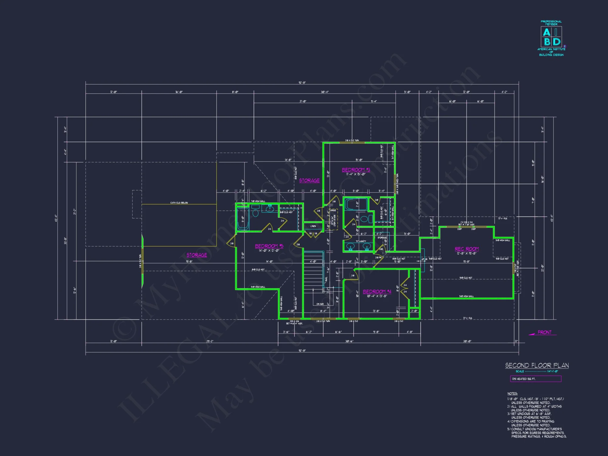 Spacious house Plan with Blueprint and CAD Designs