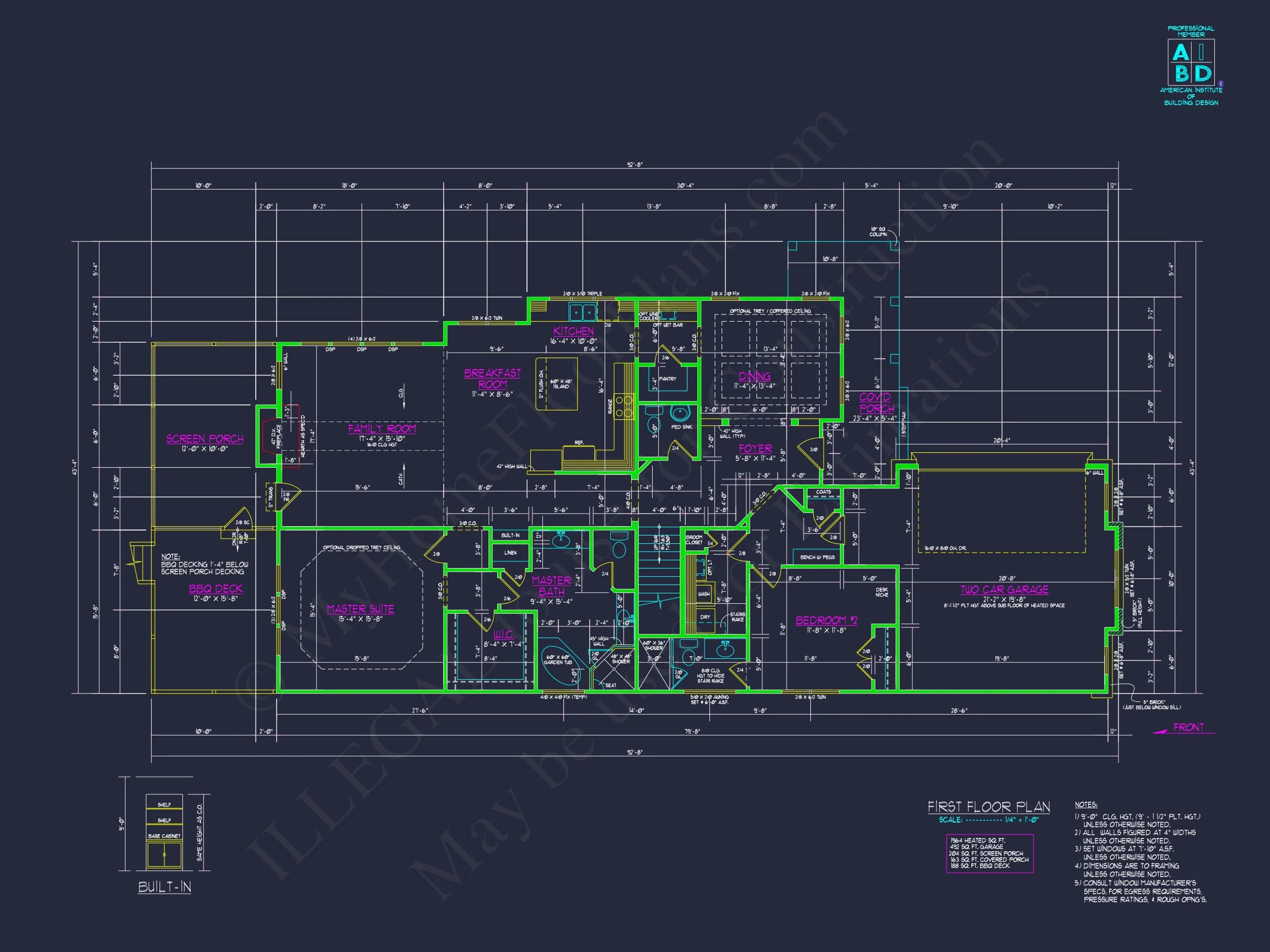 Spacious house Plan with Blueprint and CAD Designs