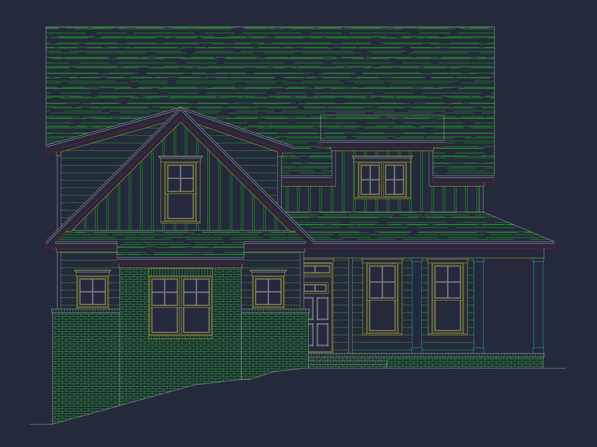 Spacious house Plan with Blueprint and CAD Designs