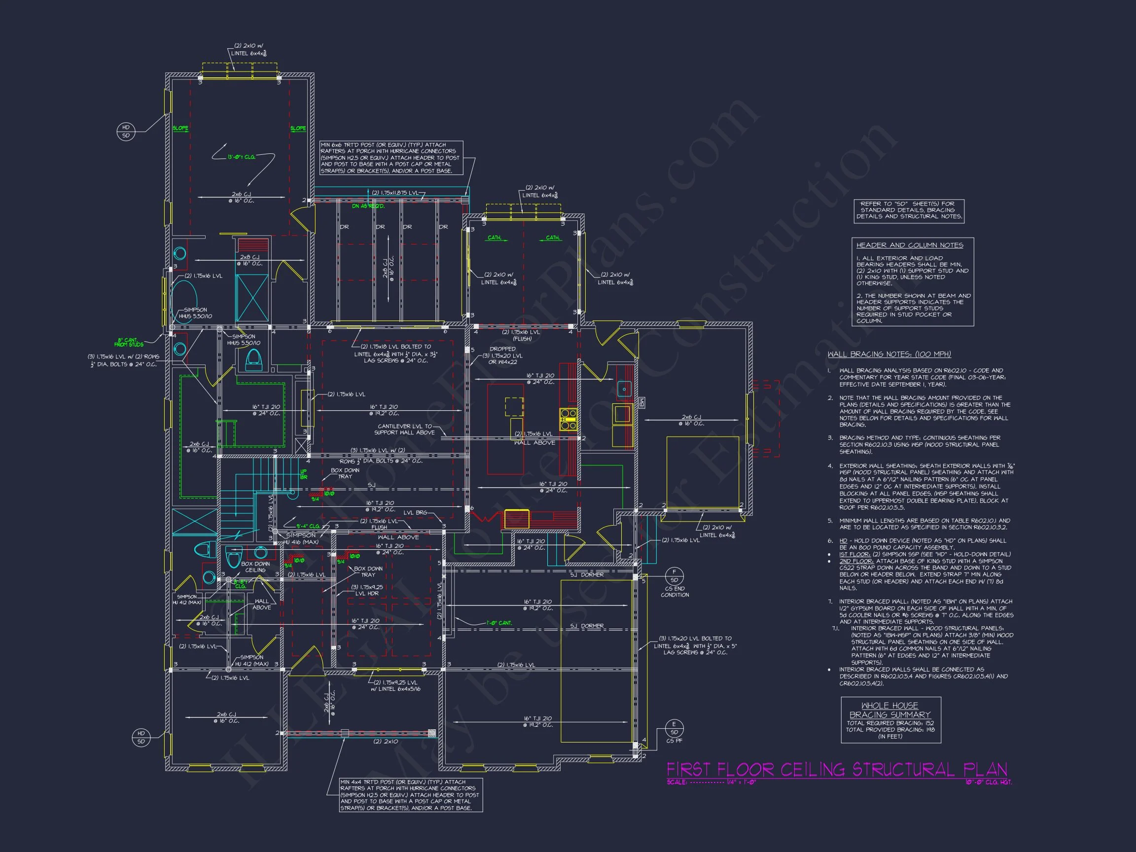 Luxury 5-Bedroom Transitional house Plan with Detailed Blueprint