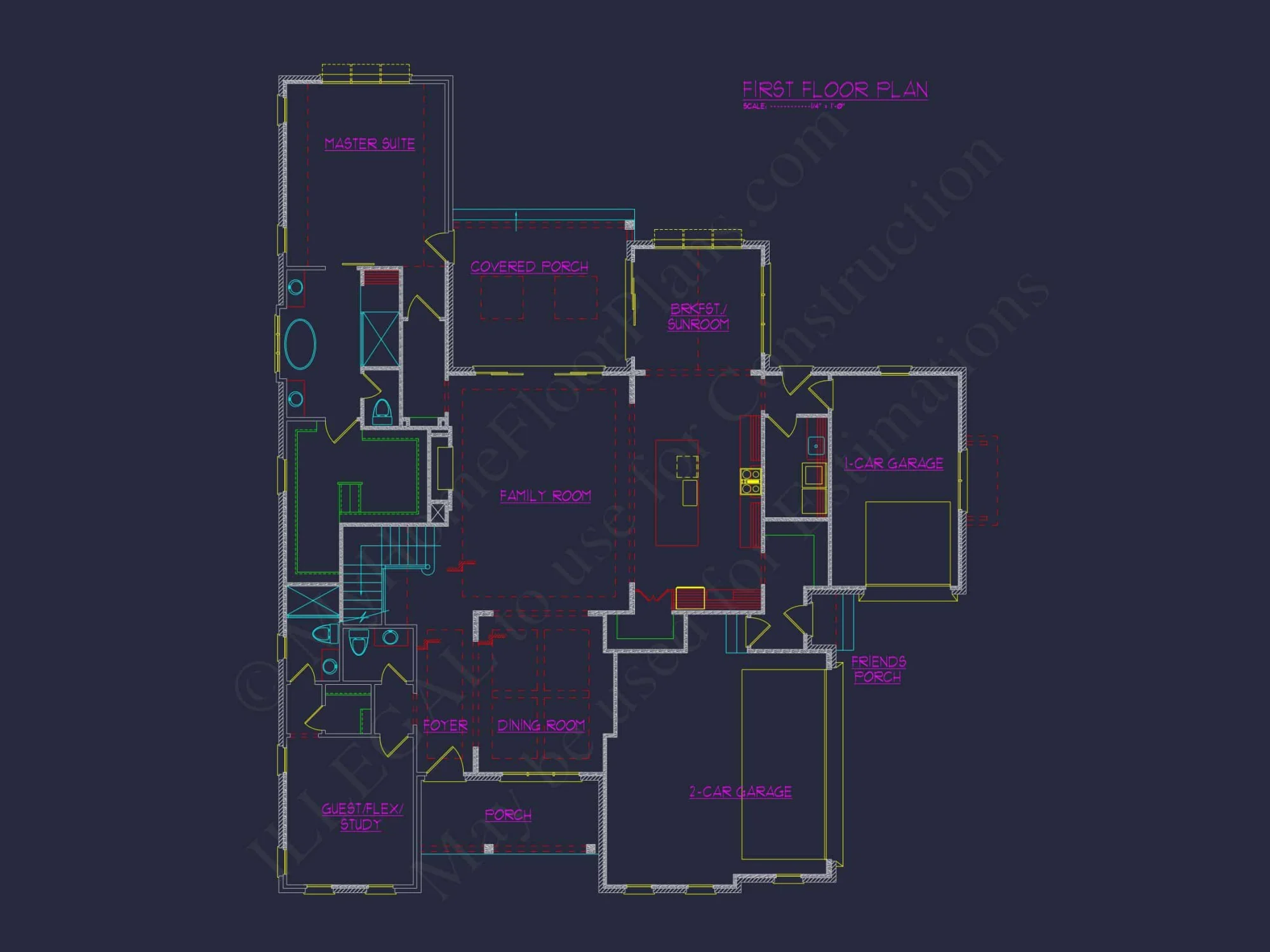 Luxury 5-Bedroom Transitional house Plan with Detailed Blueprint