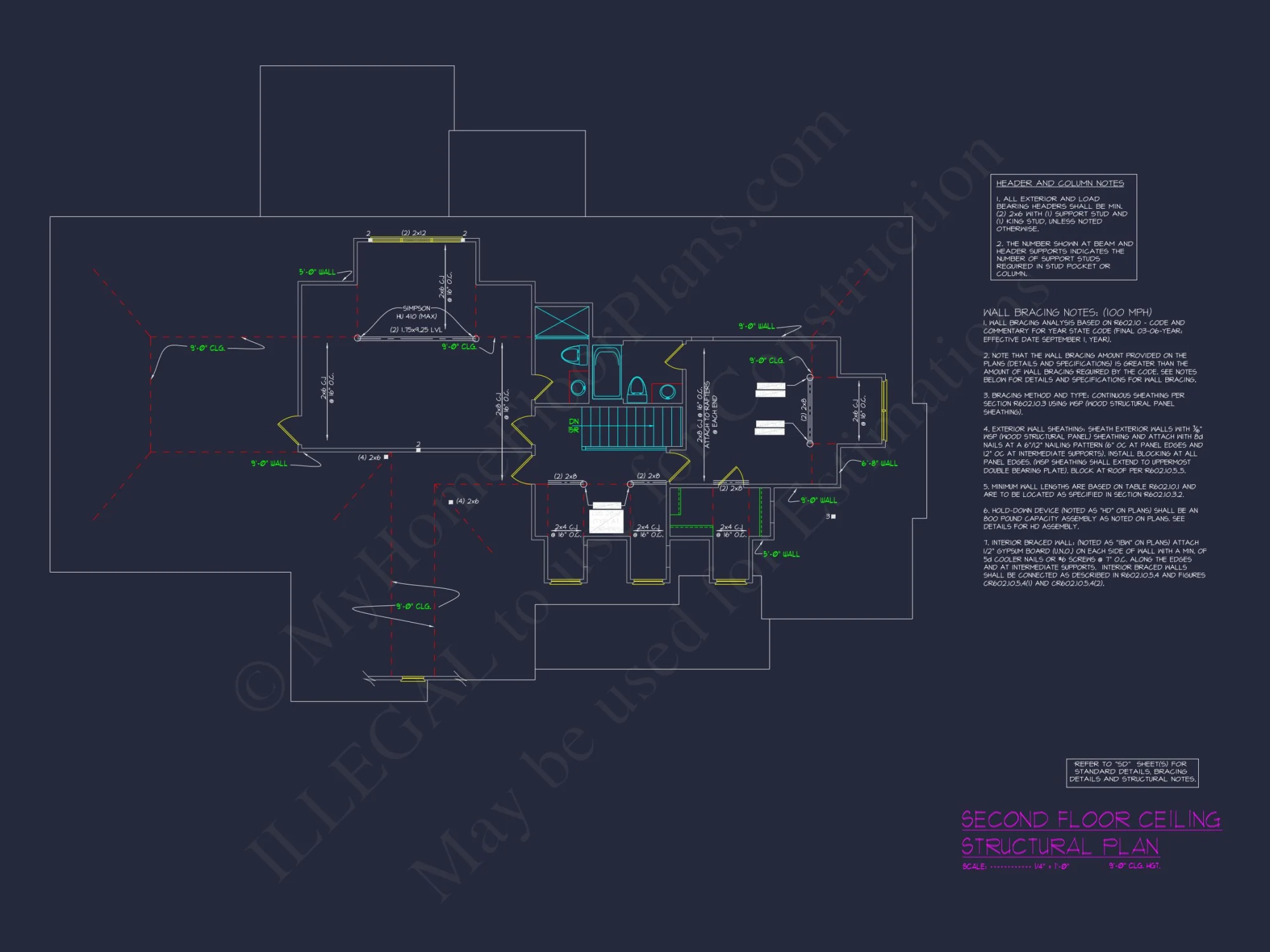 Luxury house Plan with 4 Bedrooms, CAD Designs & Blueprint