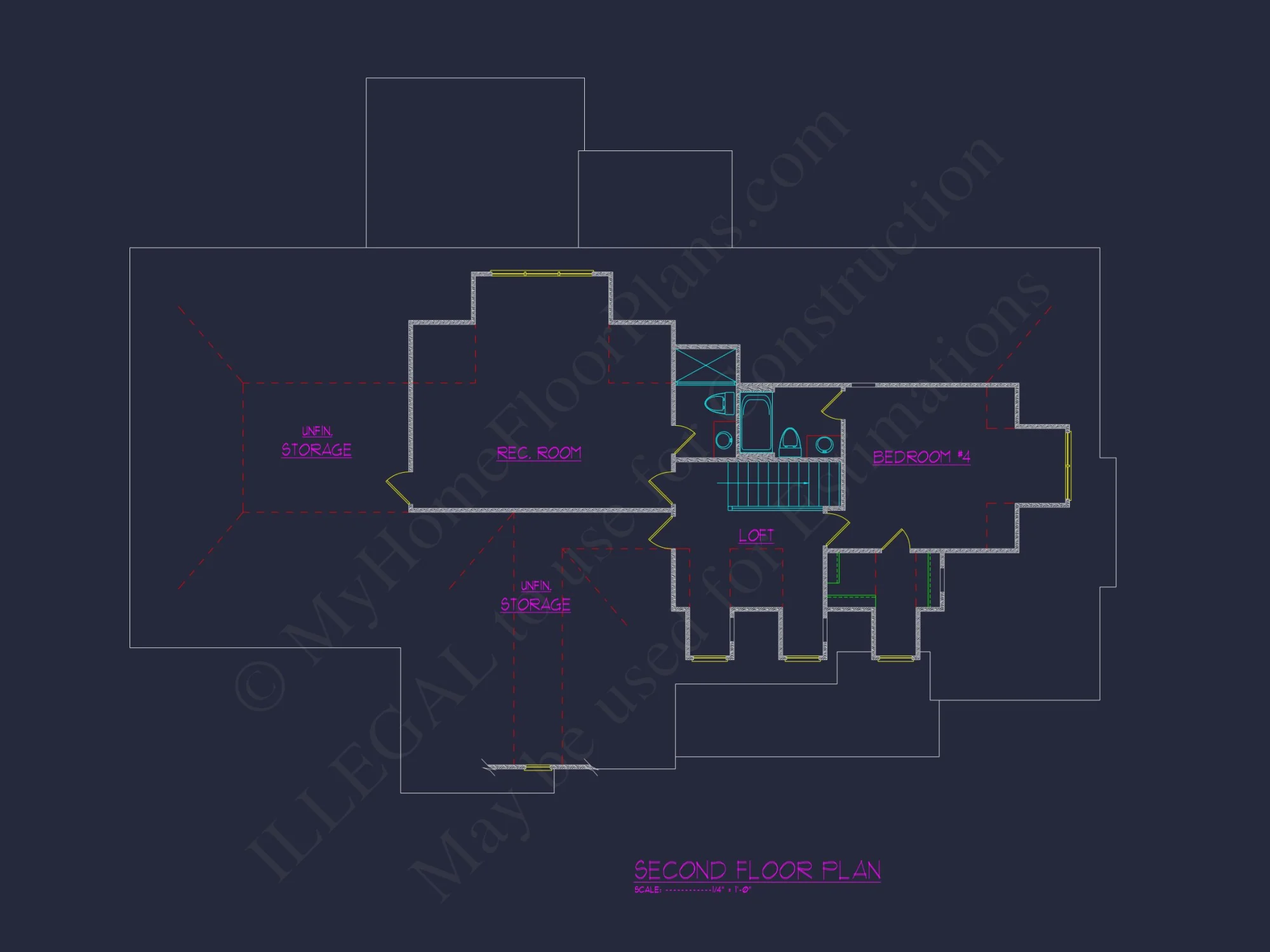 Luxury house Plan with 4 Bedrooms, CAD Designs & Blueprint
