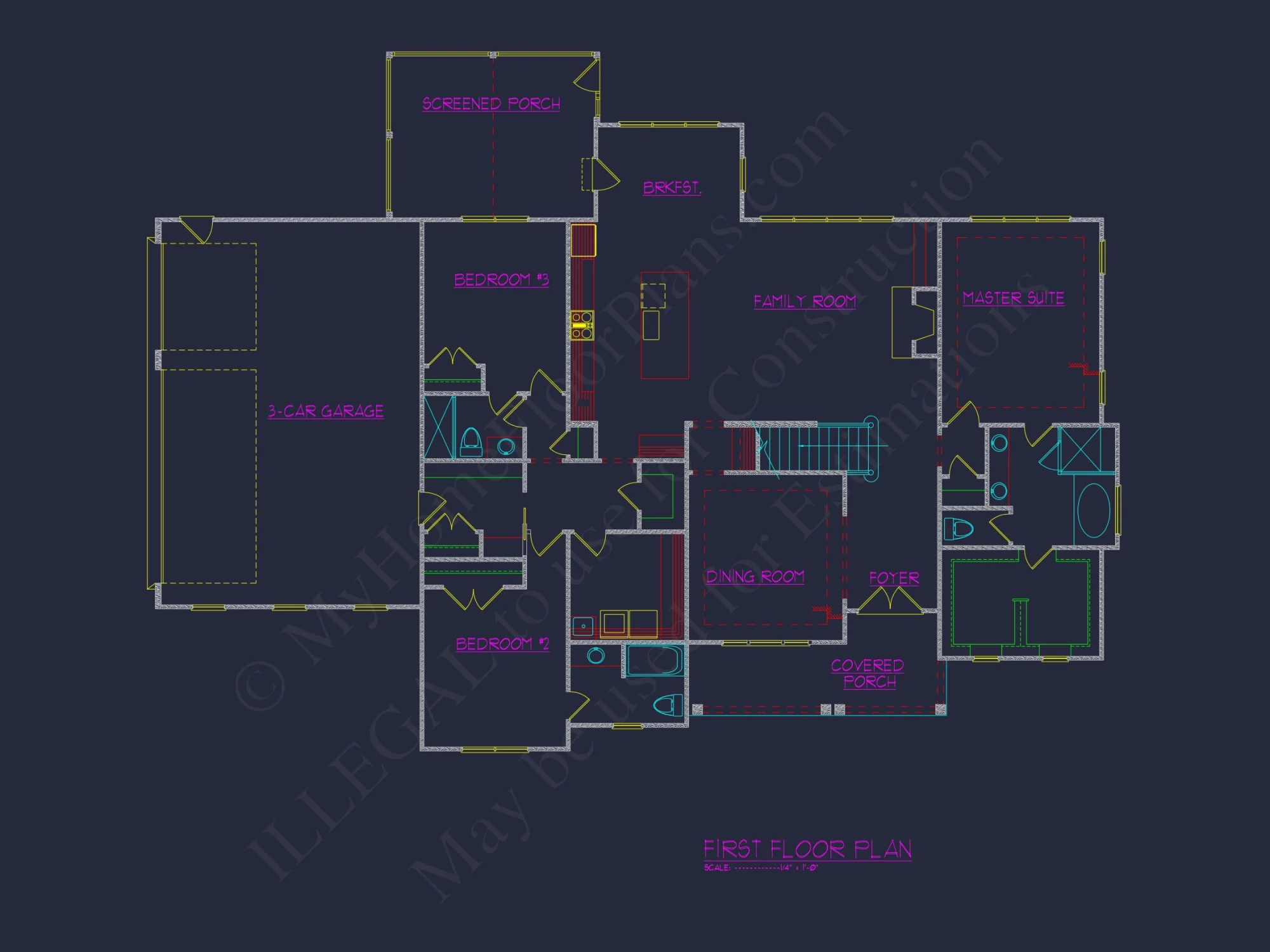 Luxury house Plan with 4 Bedrooms, CAD Designs & Blueprint