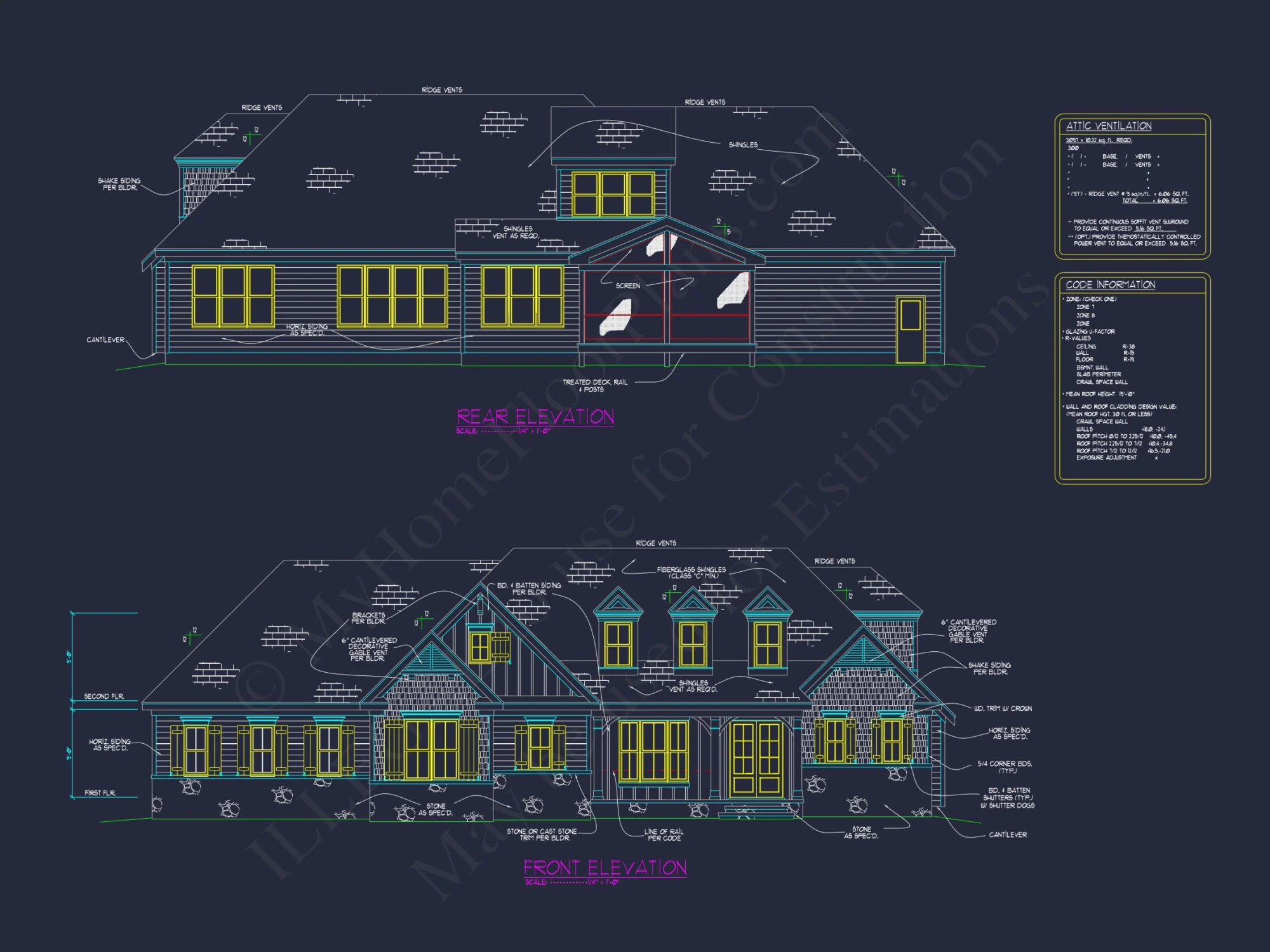 Luxury house Plan with 4 Bedrooms, CAD Designs & Blueprint