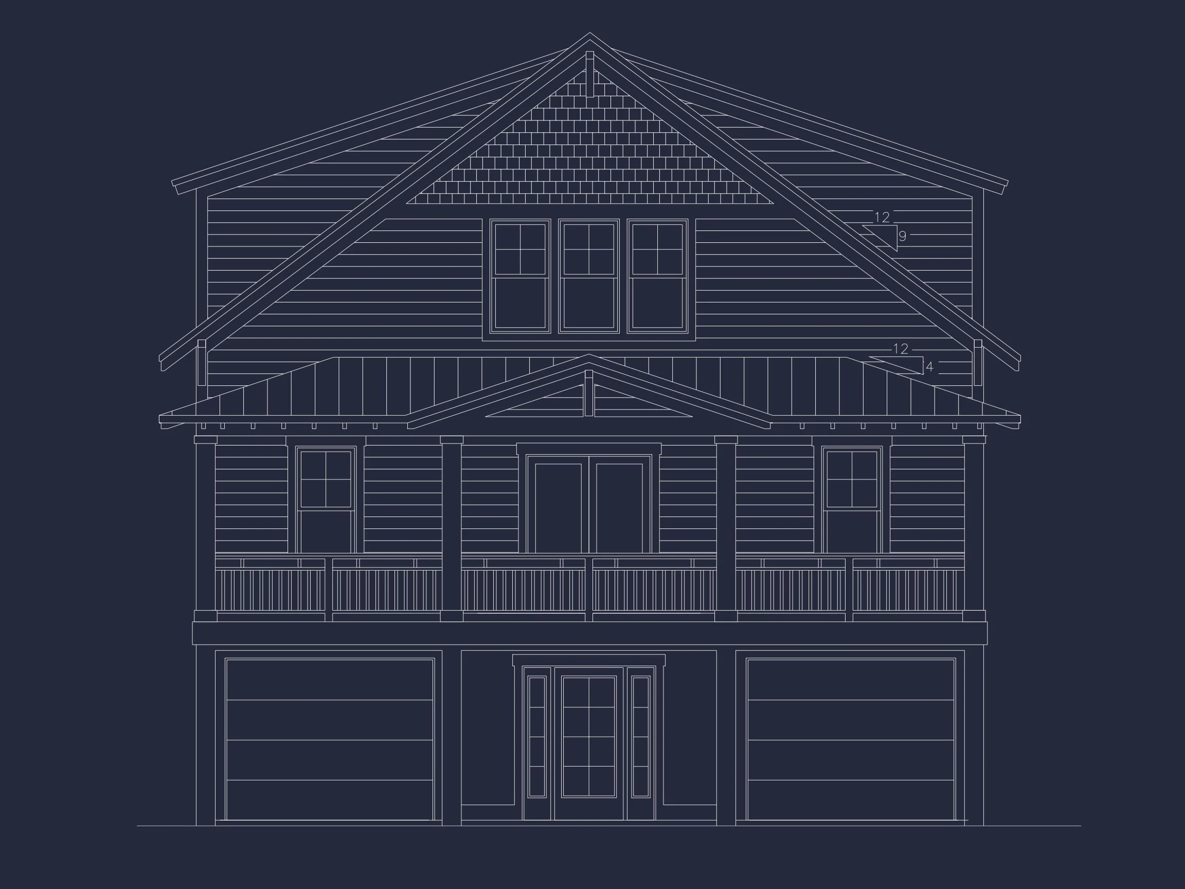 Modern Beach house CAD Plan with Coastal Architecture Options