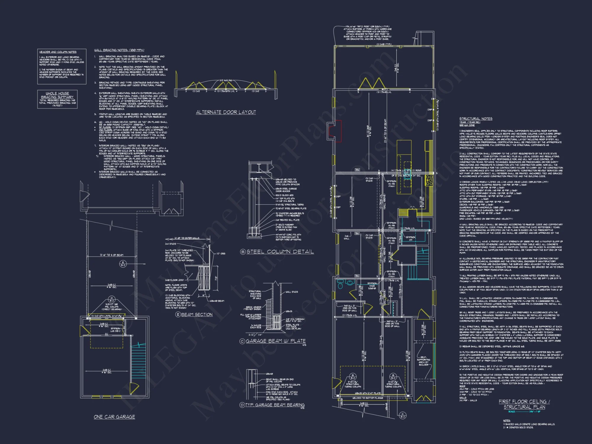 Charleston-Inspired house Plan with Detailed Floor Designs