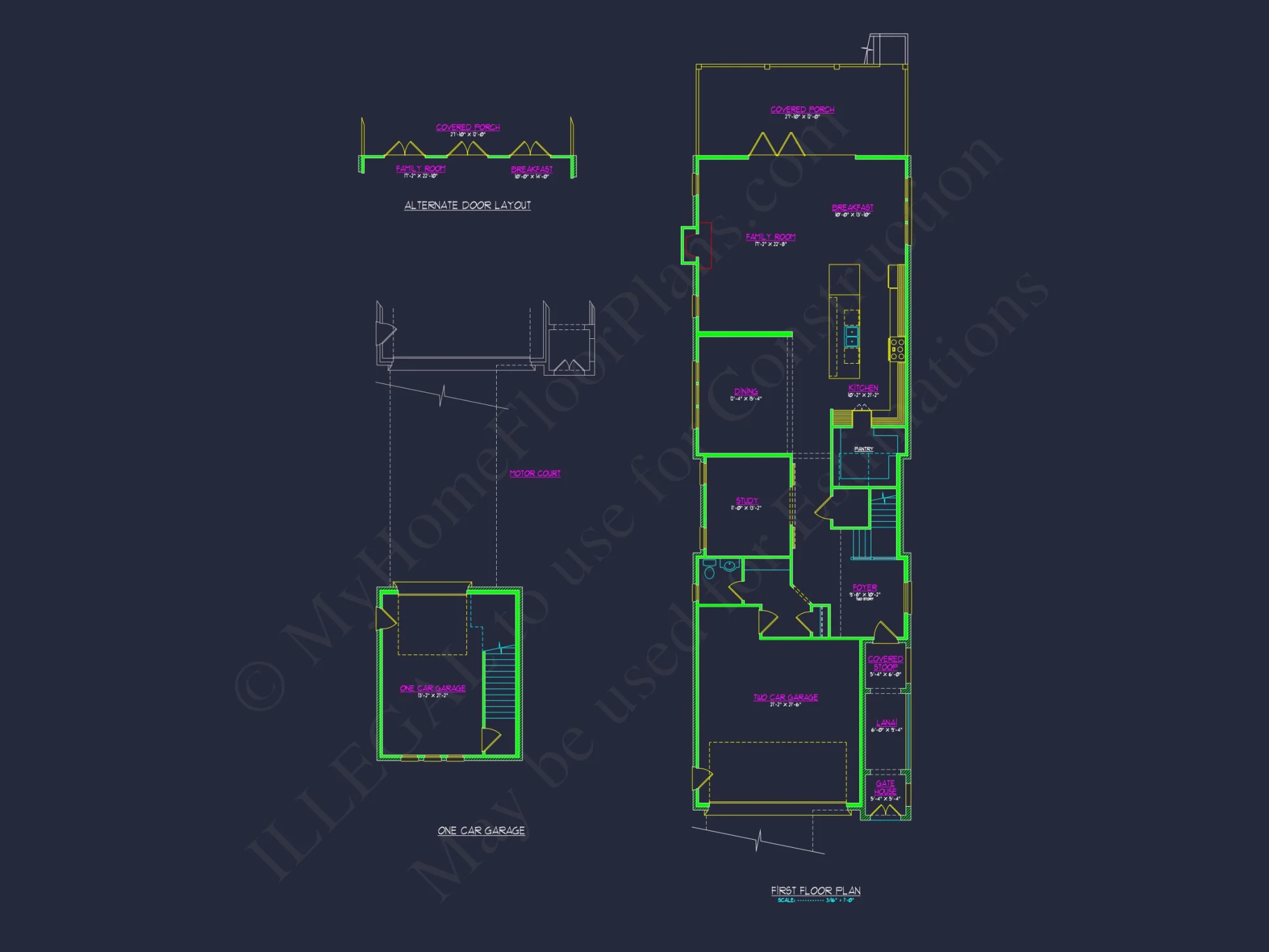 Charleston-Inspired house Plan with Detailed Floor Designs