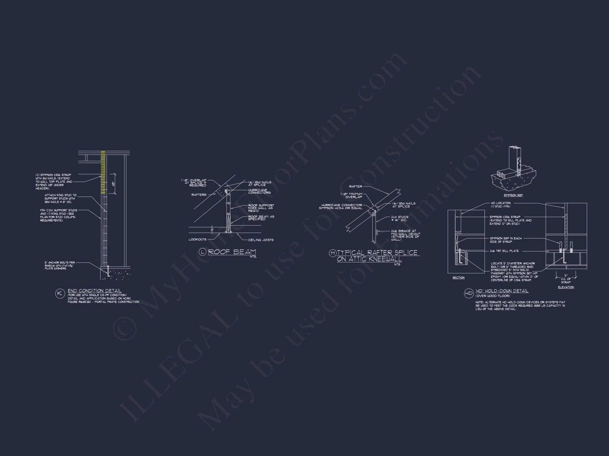 Modern house Plan with 2 Floors, CAD Blueprint & 5 Bedrooms